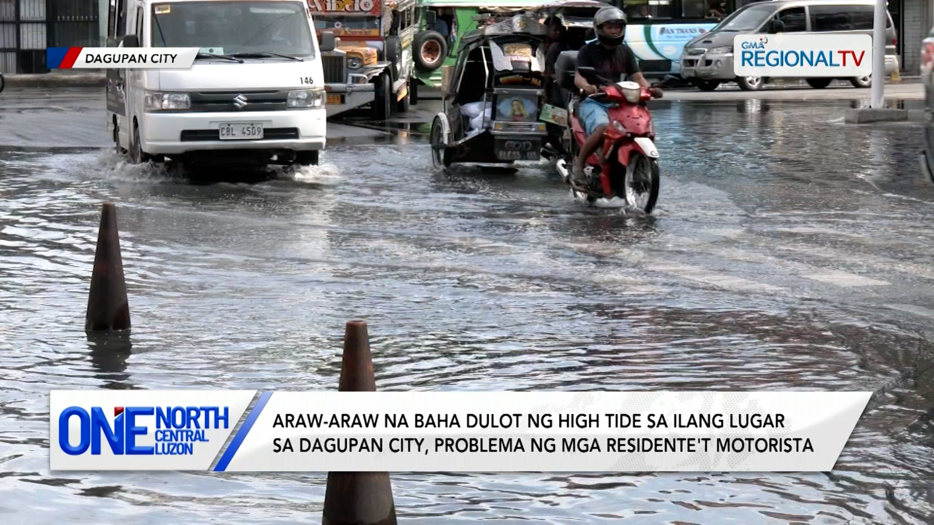 Baha dulot ng high tide sa ilang lugar sa Dagupan City, problema