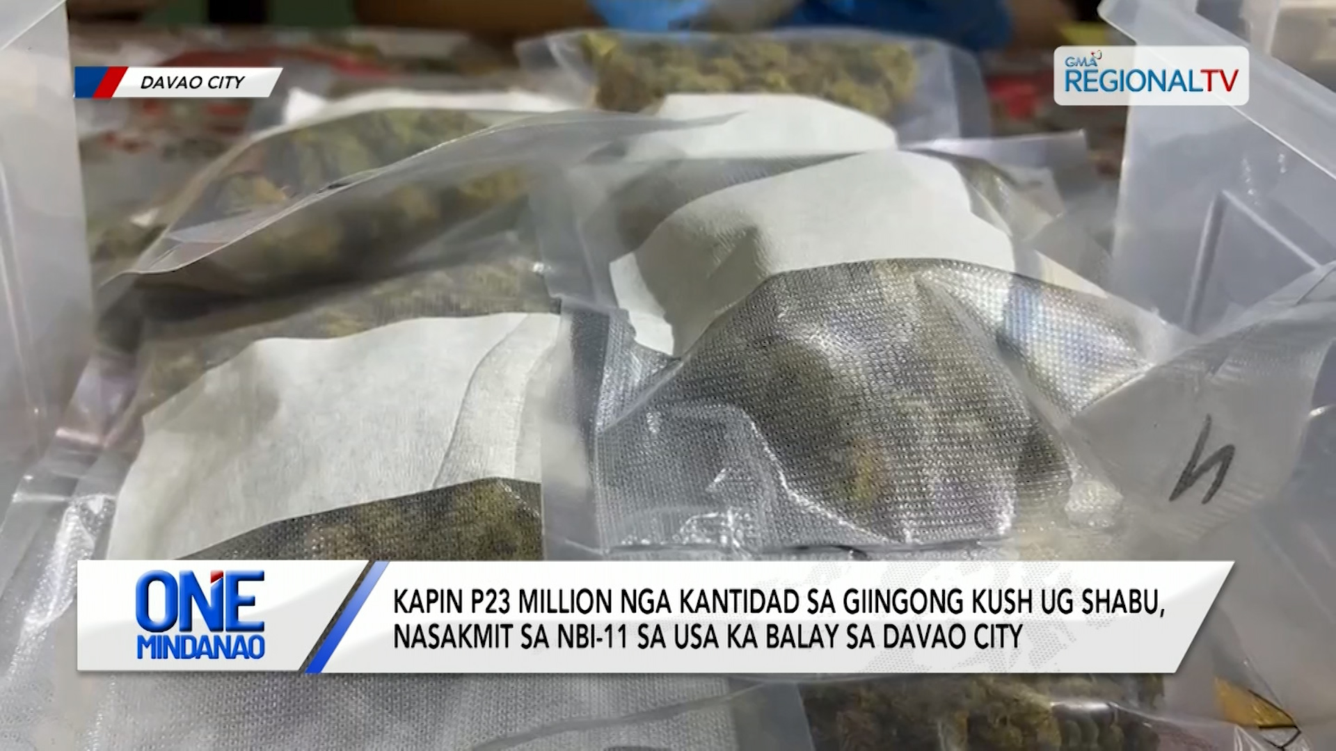 Kapin P23 Million nga kantidad sa giingong kush ug shabu, nasakmit sa NBI-11