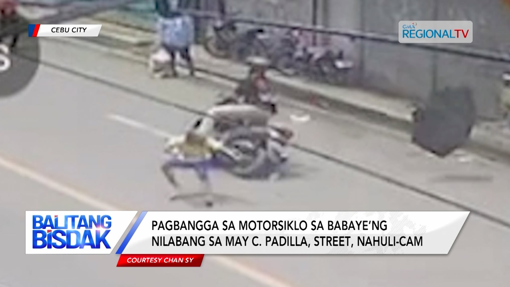 Pagbangga sa motorsiklo sa babaye’ng nilabang sa may C. Padilla, Street, nahuli-cam