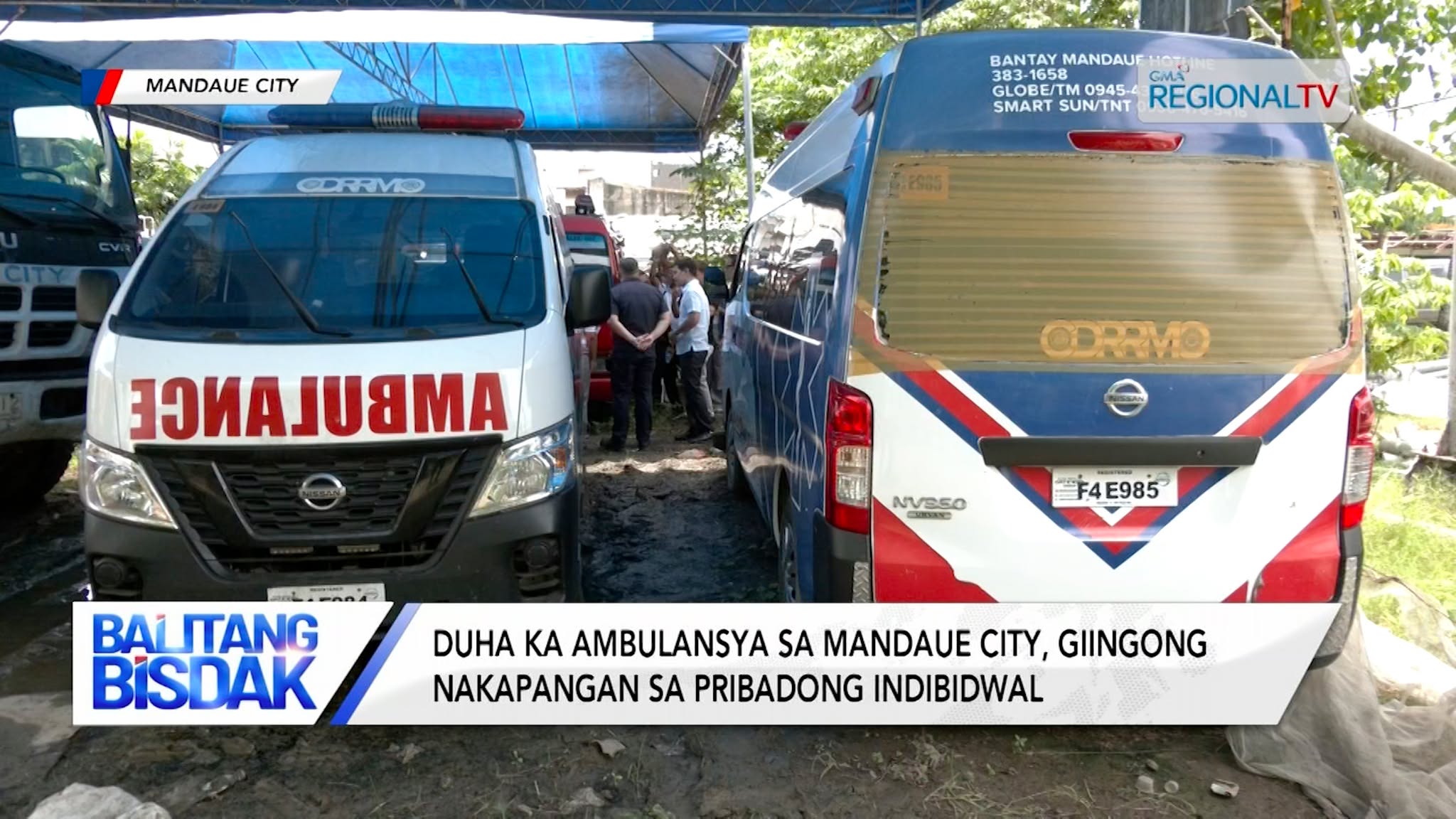 2 ka ambulansya sa Mandaue City, giingong nakapangan sa pribadong indibidwal