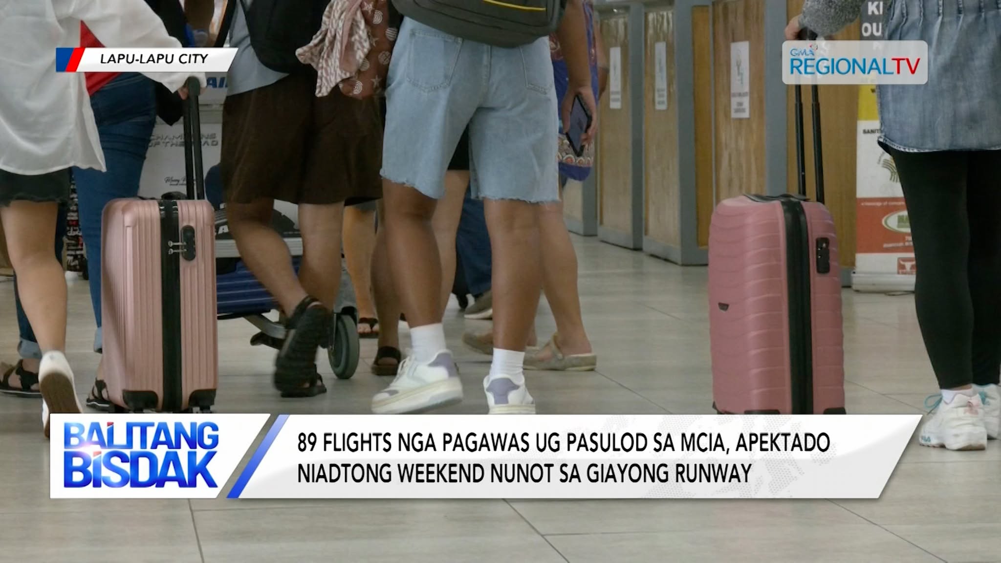 89 flights sa MCIA, apektado niadtong weekend nunot sa giayong runway