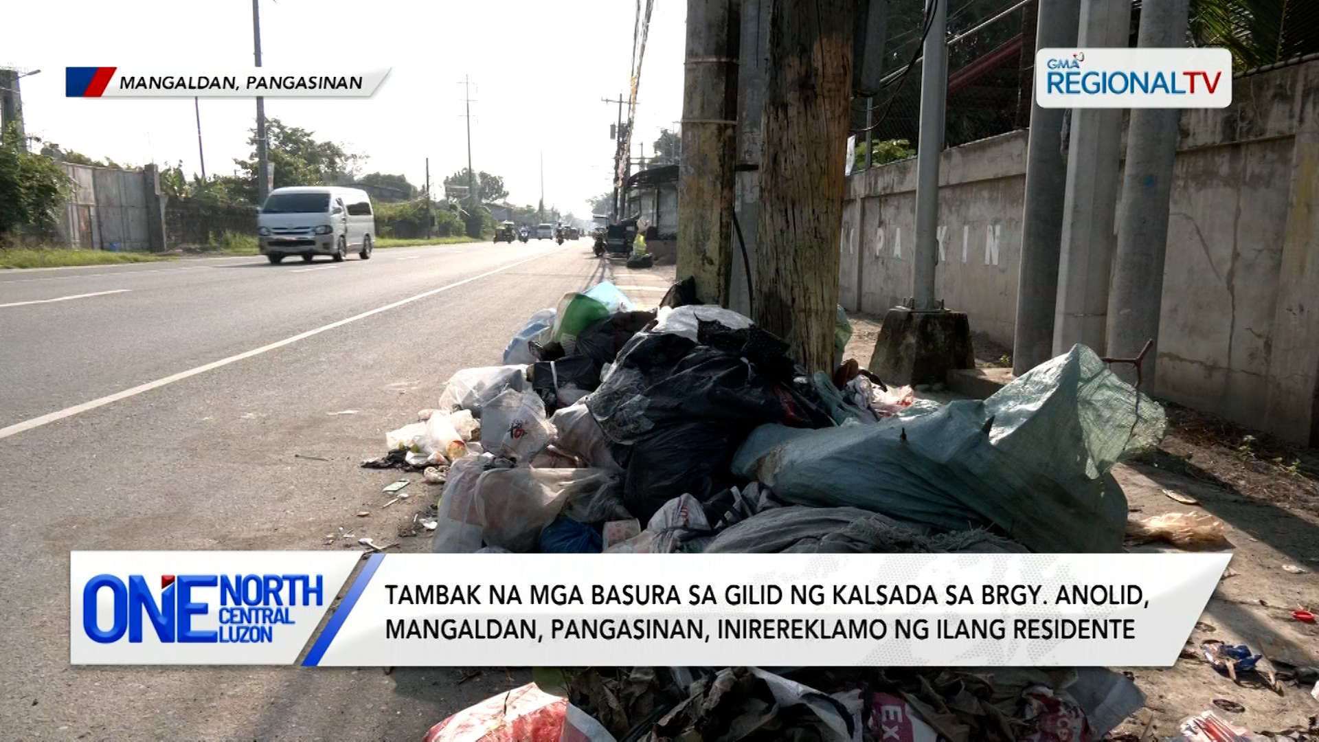 Tambak na mga basura sa gilid ng kalsada sa Brgy. Anolid, inirereklamo | One North Central Luzon