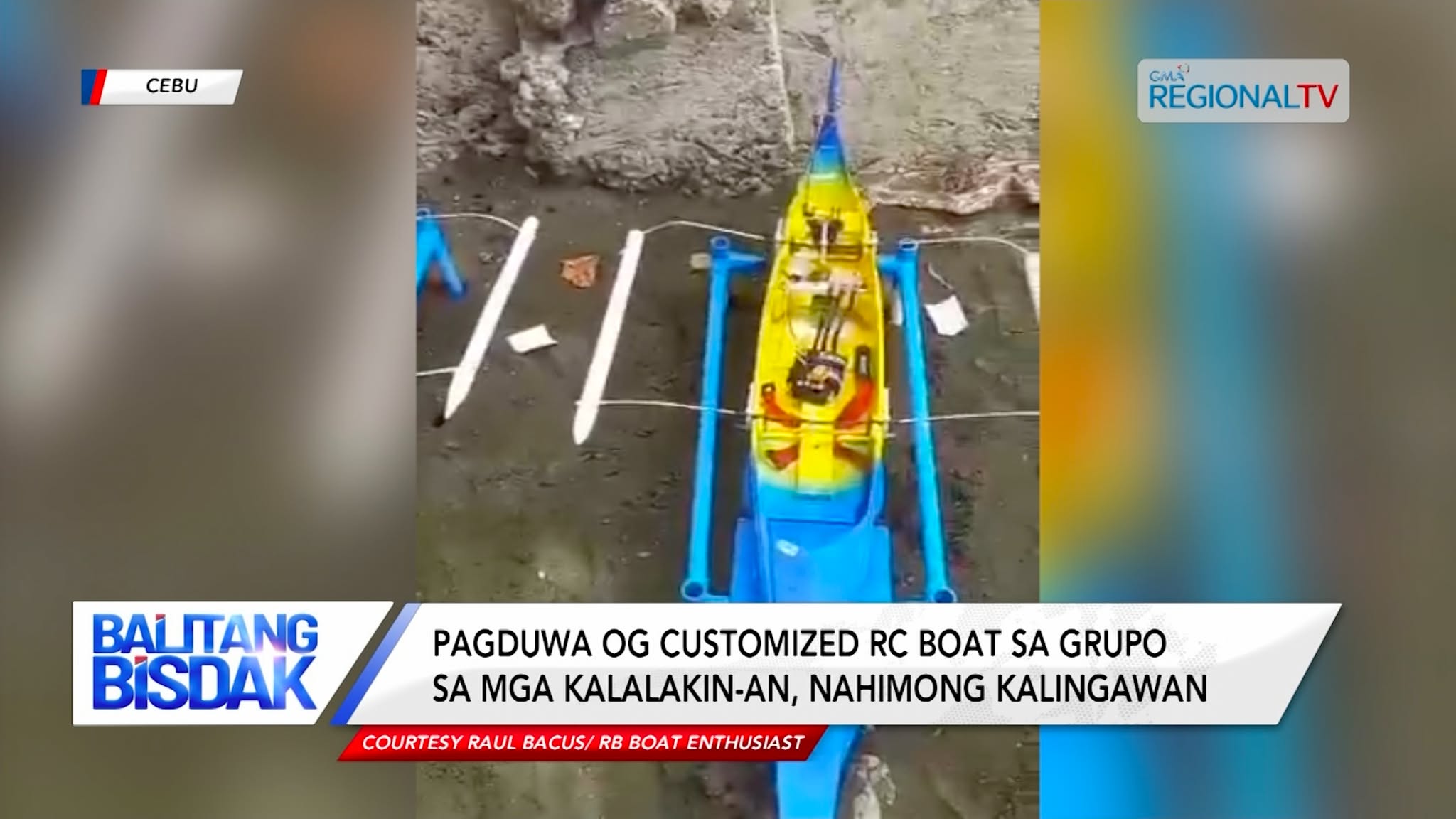 Pagduwa og rc boat sa grupo sa mga kalalakin-an, nahimong kalingawan | Balitang Bisdak