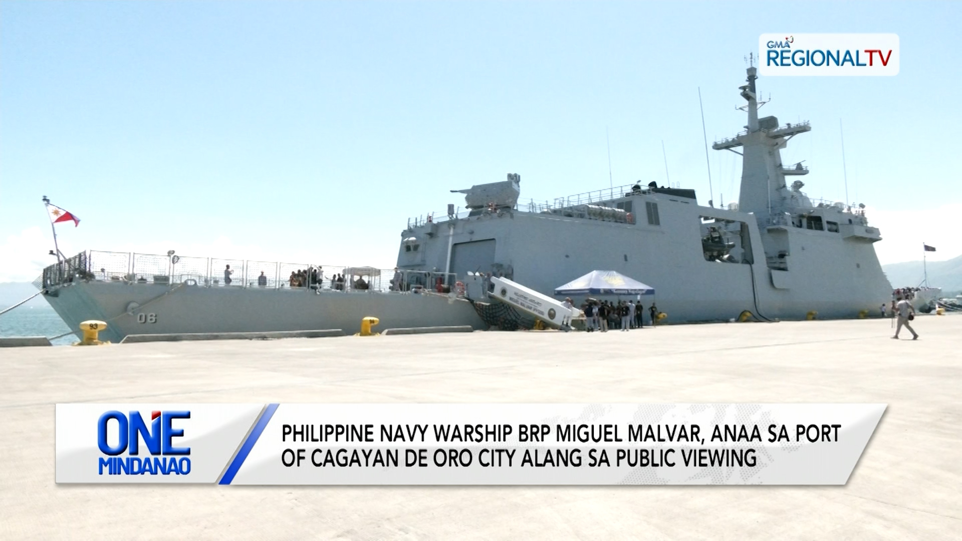 BRP Miguel Malvar, anaa sa Port of Cagayan de Oro City alang sa public viewing | One Mindanao