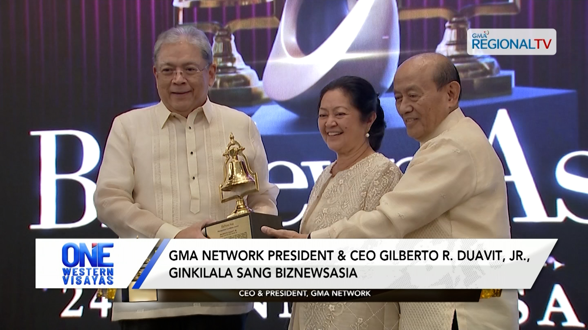 GMA Network President & CEO Gilberto R. Duavit, Jr. ginkilala sang BIZNEWSASIA | One Western Vis
