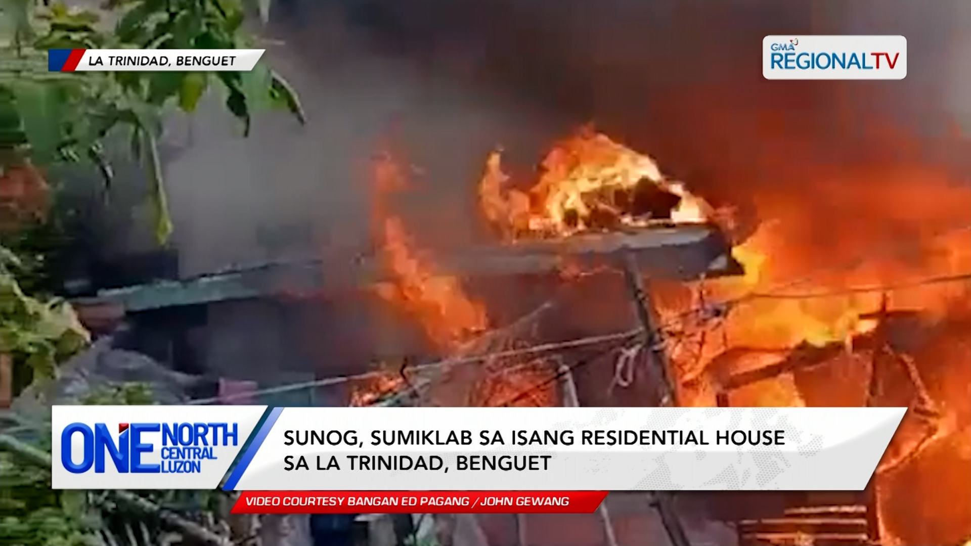 Sunog, sumiklab sa isang residential house sa La Trinidad, Benguet | One North Central Luzon