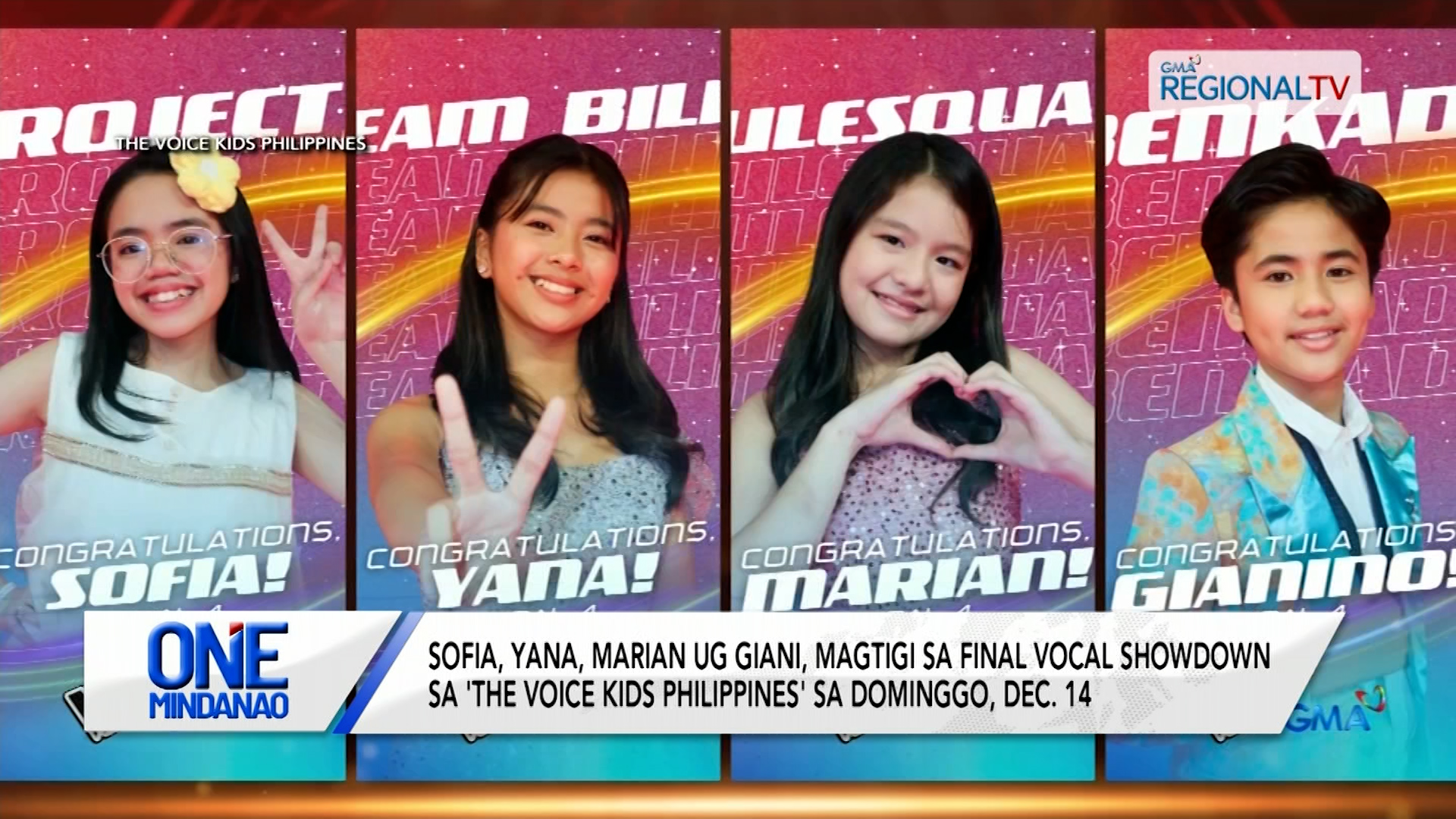 Sofia, Yana, Marian ug Giani, magtigi sa final vocal showdown | One Mindanao