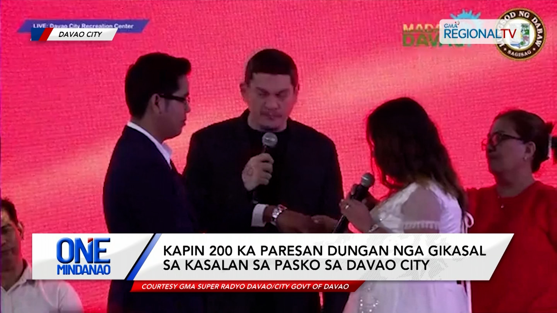 200 ka paresan dungan nga gikasal sa Kasalan sa Pasko sa Davao City | One Mindanao