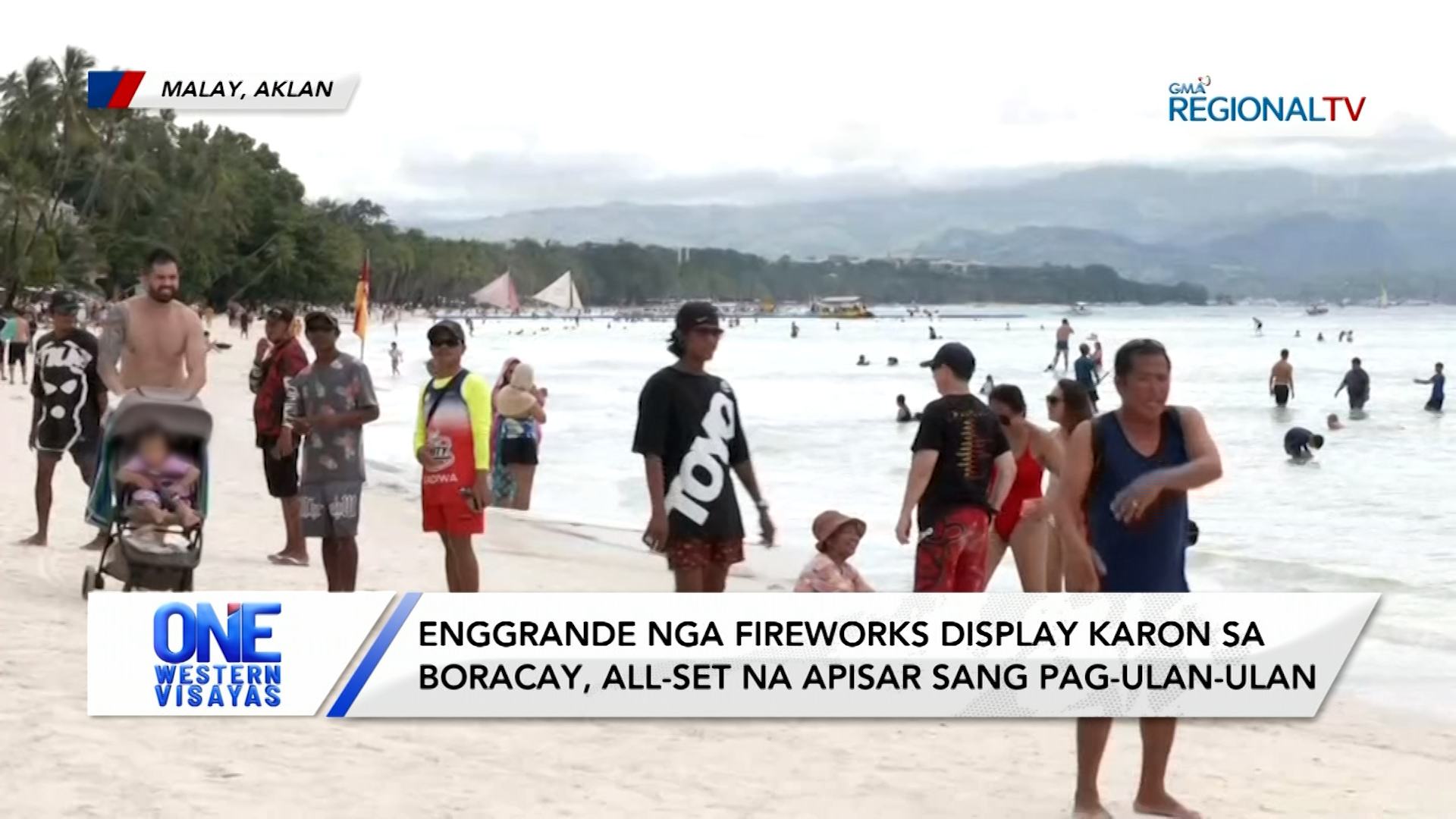 Pila ka mga turista, ginpili igasaulog sang bag-ong tuig sa isla sang Boracay | One Western Visayas