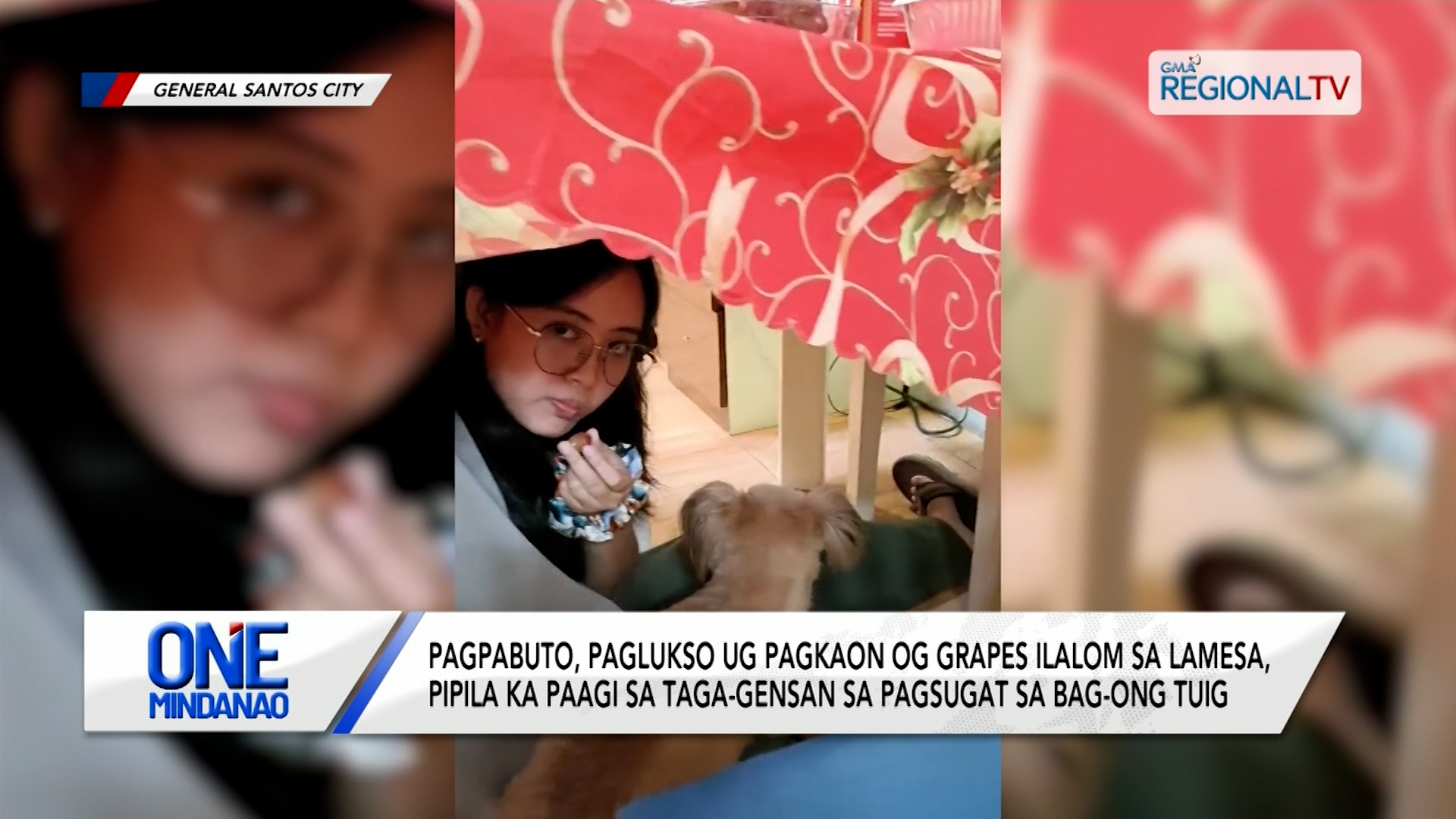 Pagkaon og grapes ilalom sa lamesa, paagi sa pagsugat sa bag-ong tuig | One Mindanao