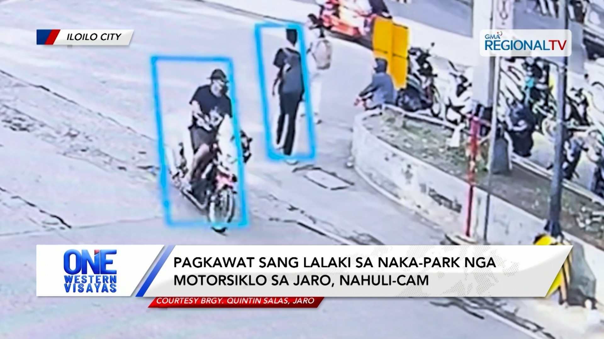 Pagkawat sang lalaki sa naka-park nga motorsiklo sa Jaro, nahuli-cam | One Western Visayas