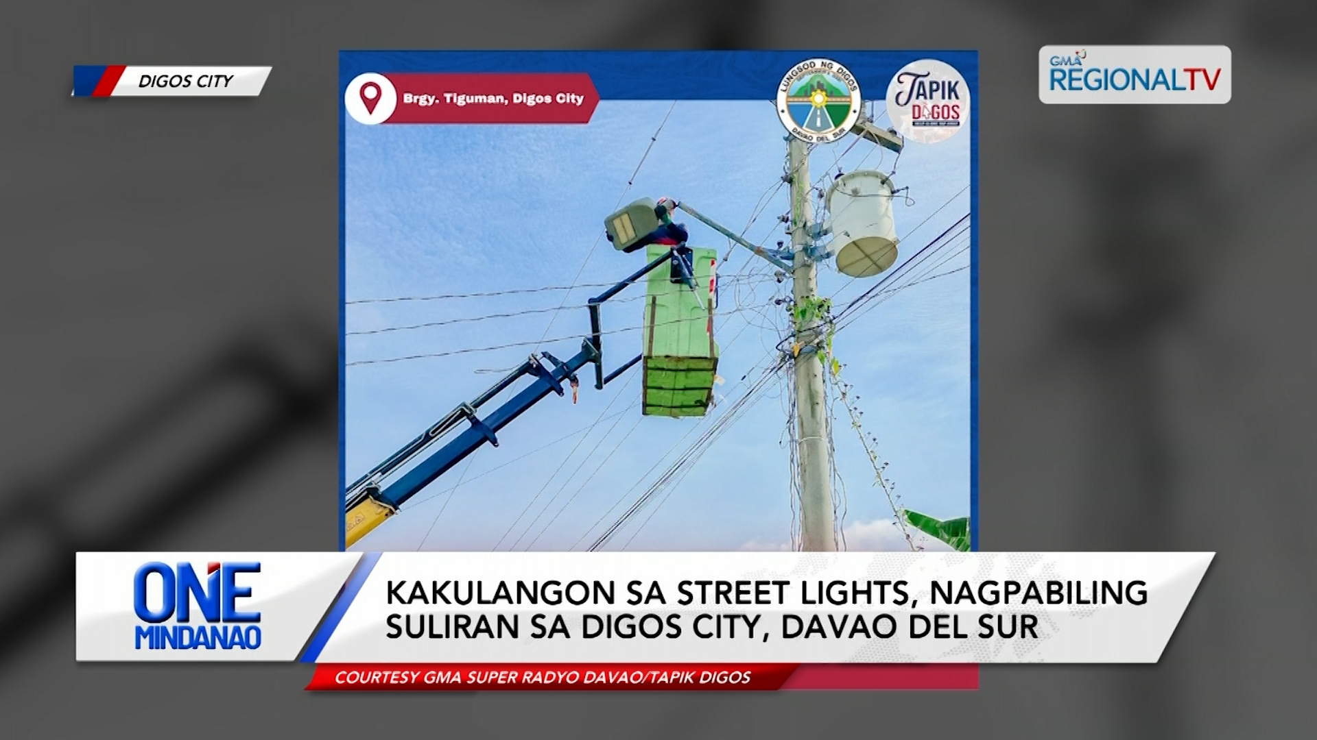 Kakulangon sa street lights, nagpabiling suliran sa Digos City | One Mindanao