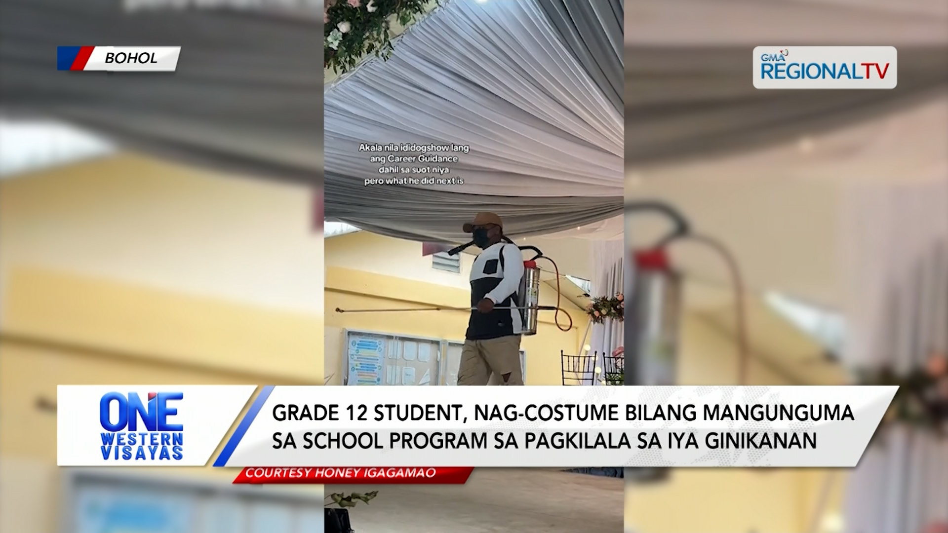 Grade 12 student, nag-costume bilang mangunguma sa school program | One Western Visayas