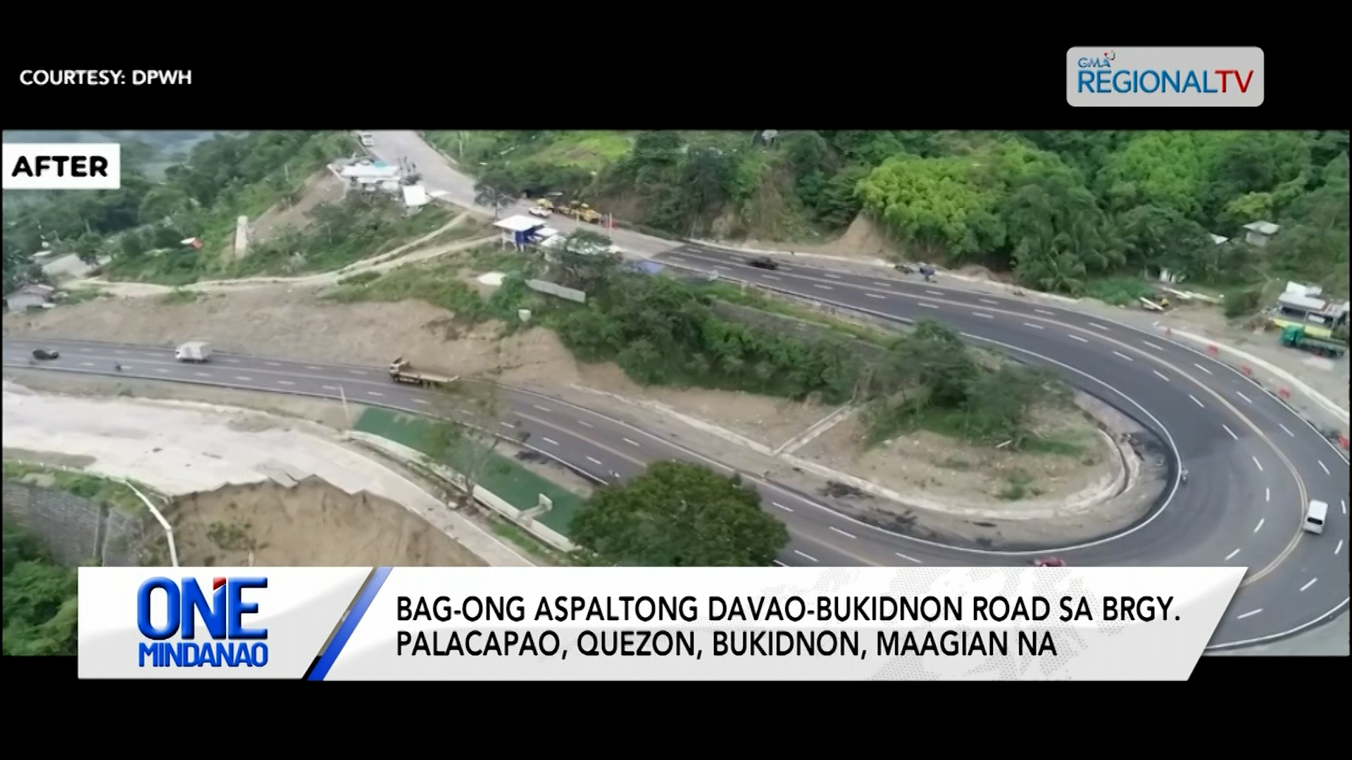 Bag-ong aspaltong Davao-Bukidnon Road sa Brgy Palacapao, maagian | One Mindanao