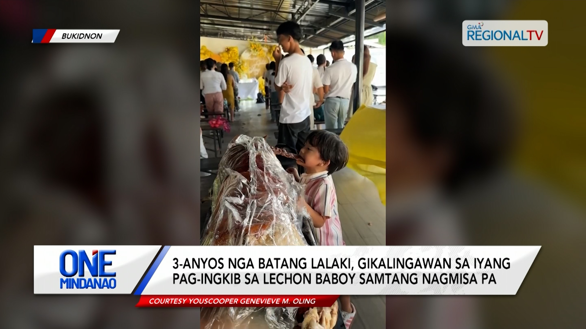 Batang mikaon na sa lechon bisan nag-ampo pa, gikalingawan | One Mindanao