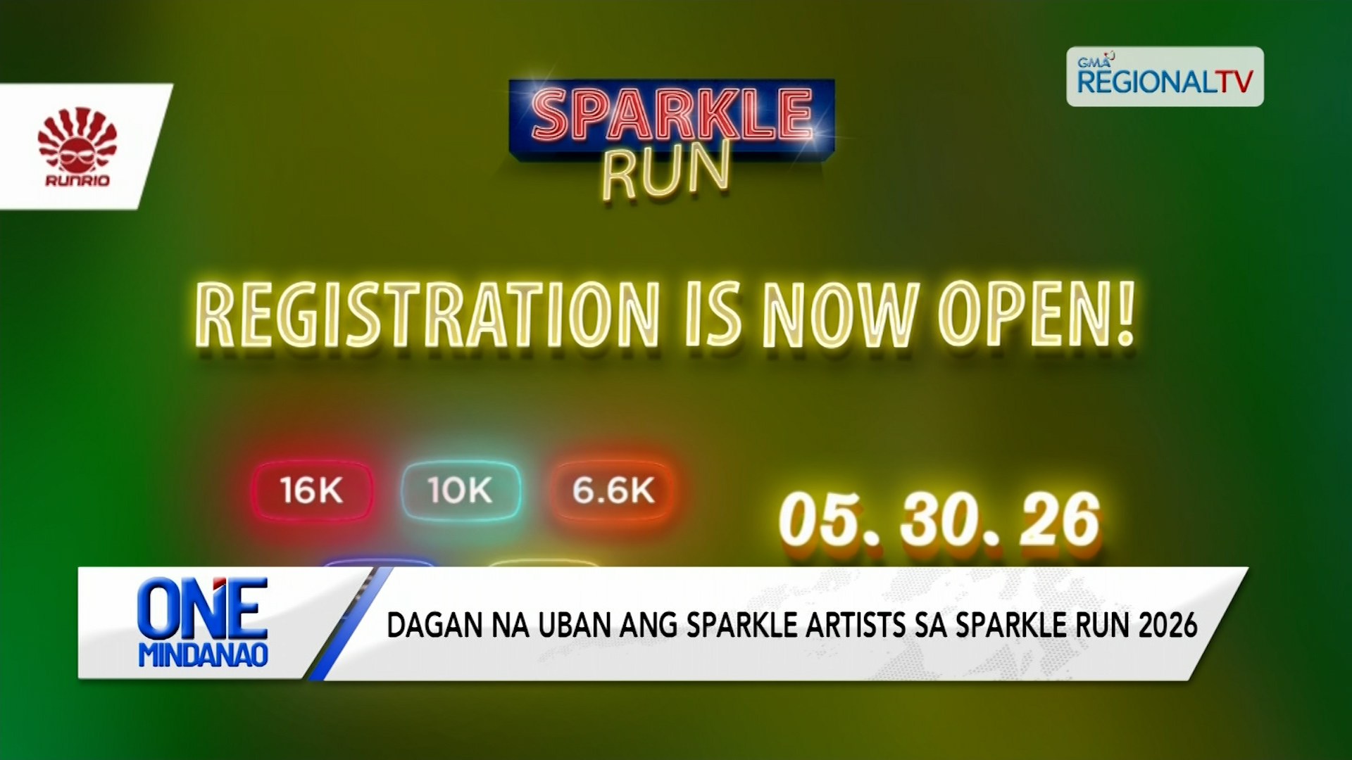 Dagan na uban ang Sparkle Artists sa Sparkle Run 2026| One Mindanao