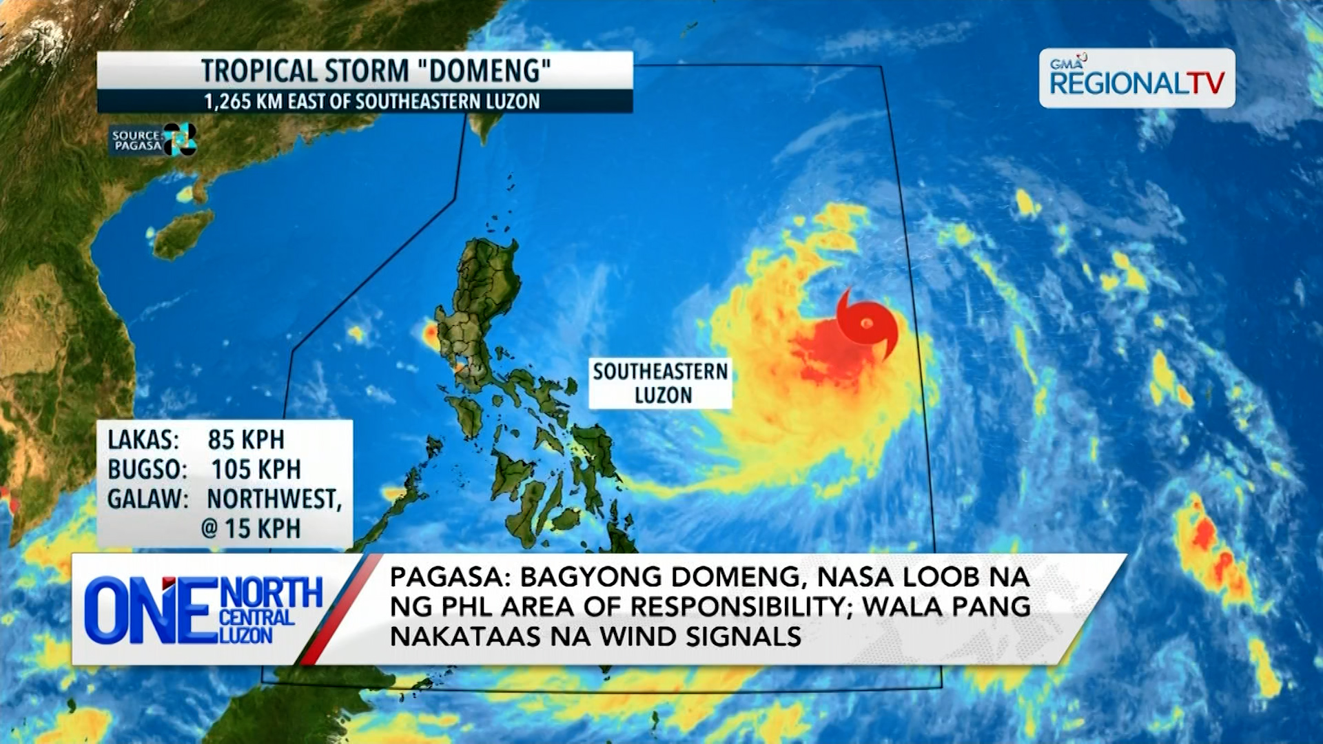 Bagyong Domeng, nasa loob na ng PHL Area of Responsibility | One North Central Luzon