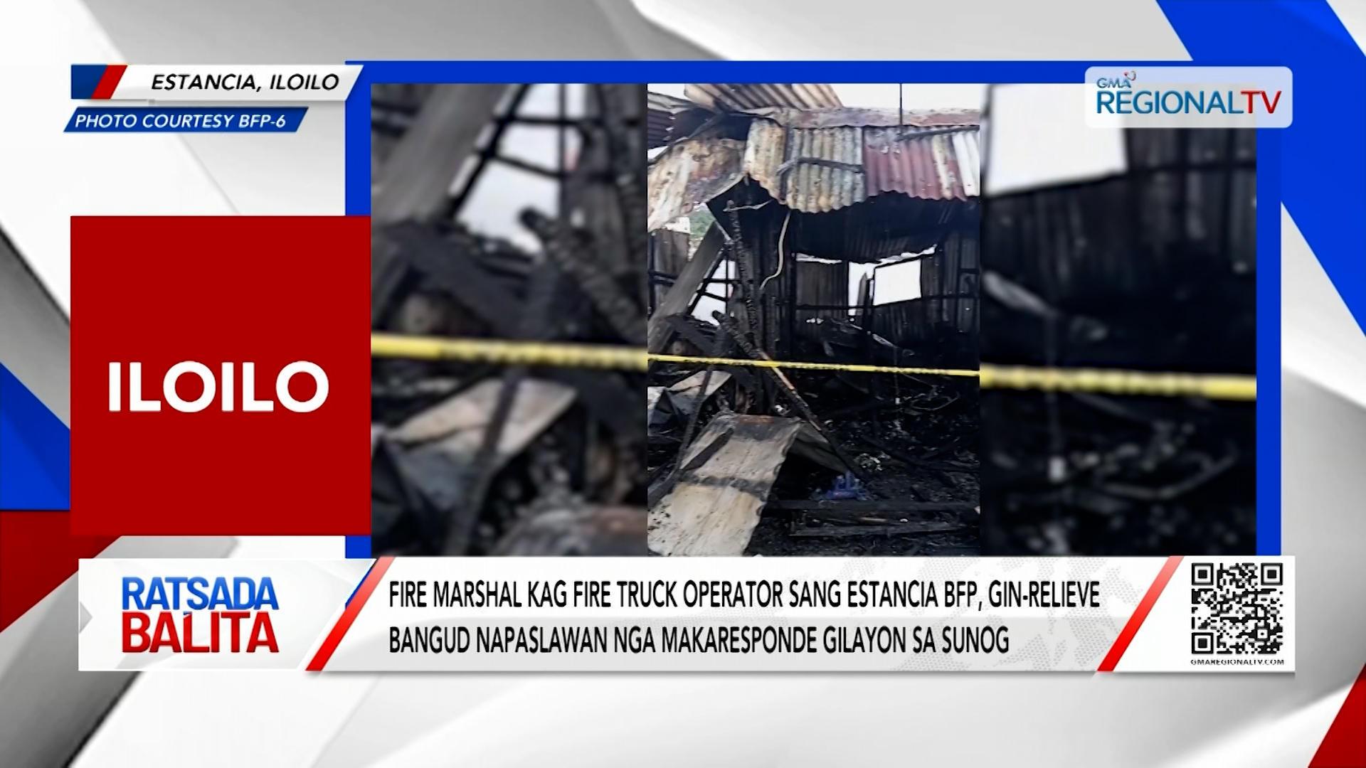 Fire Marshal kag fire truck operator sang Estancia BFP, gin-relieve bangud sa sunog | Ratsada Balita