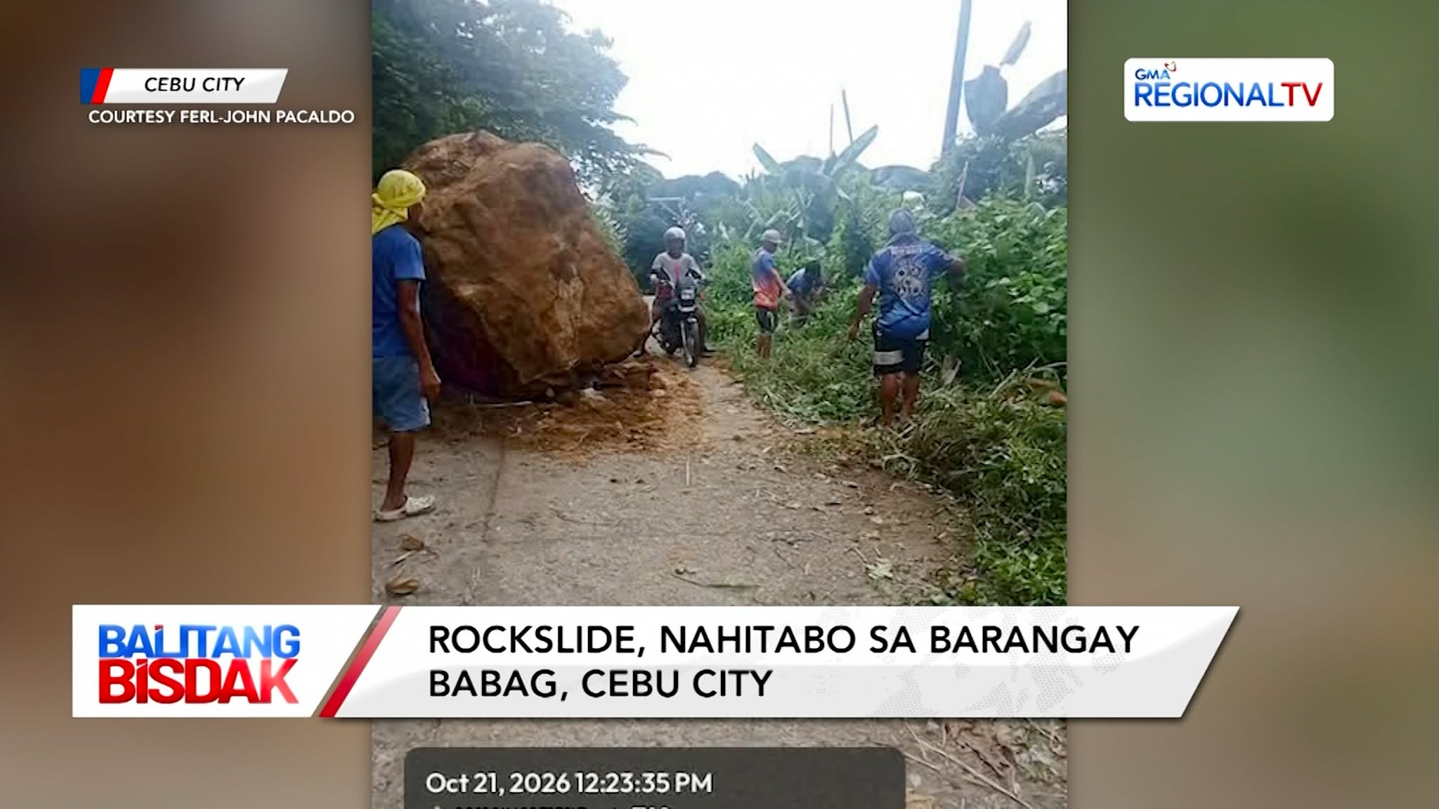 Rockslide, Nahitabo sa Brgy. Babag, Cebu City | Balitang Bisdak
