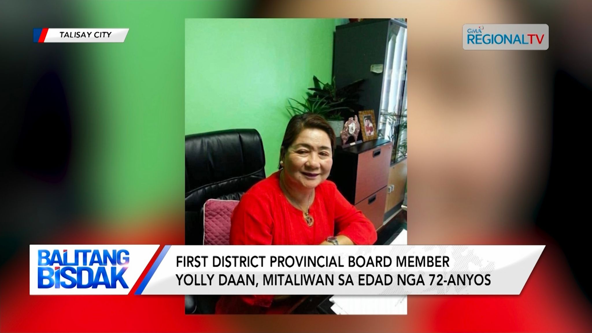 First District Provincial Board Member Yolly Daan, mitaliwan