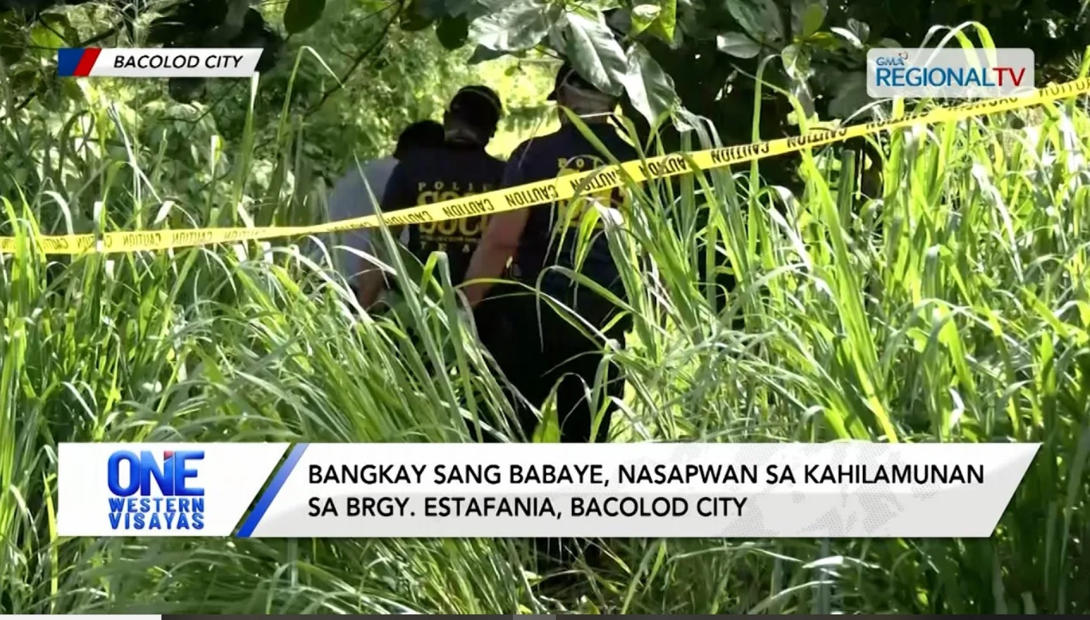 Bangkay sang babaye, nasapwan sa kahilamunan sa Brgy. Estafania, Bacolod City