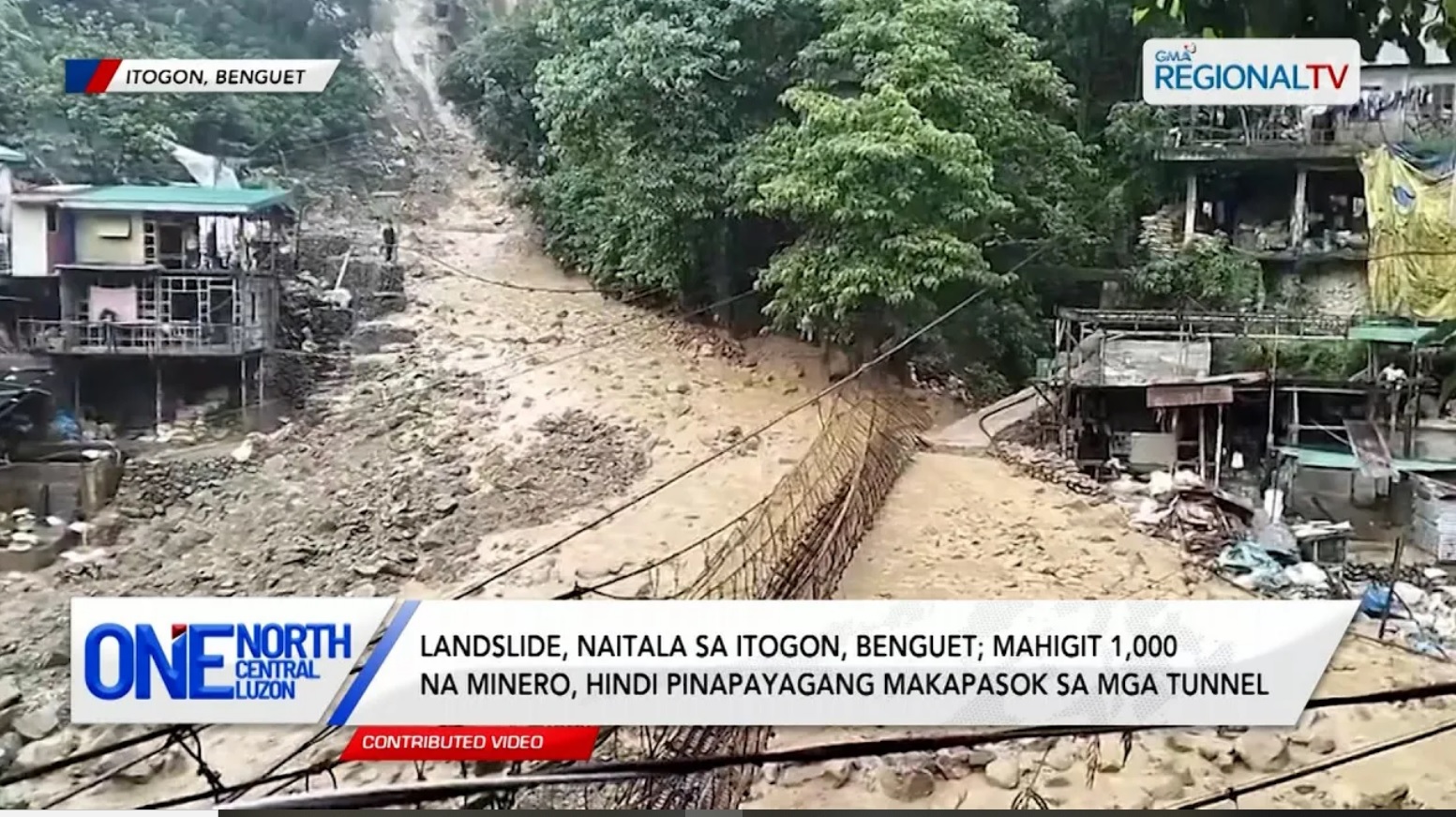 Landslide, naitala sa Itogon, Benguet