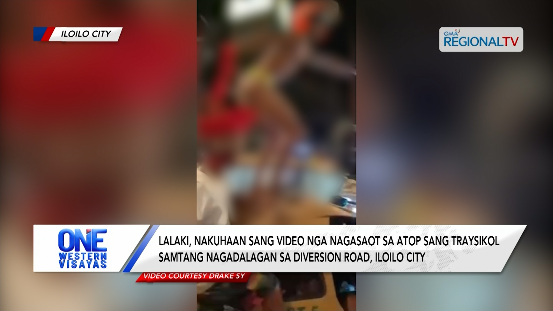 Lalaki, nakuhaan video nga nagasaot sa atop sang traysikol sa Diversion Road | One Western Visayas