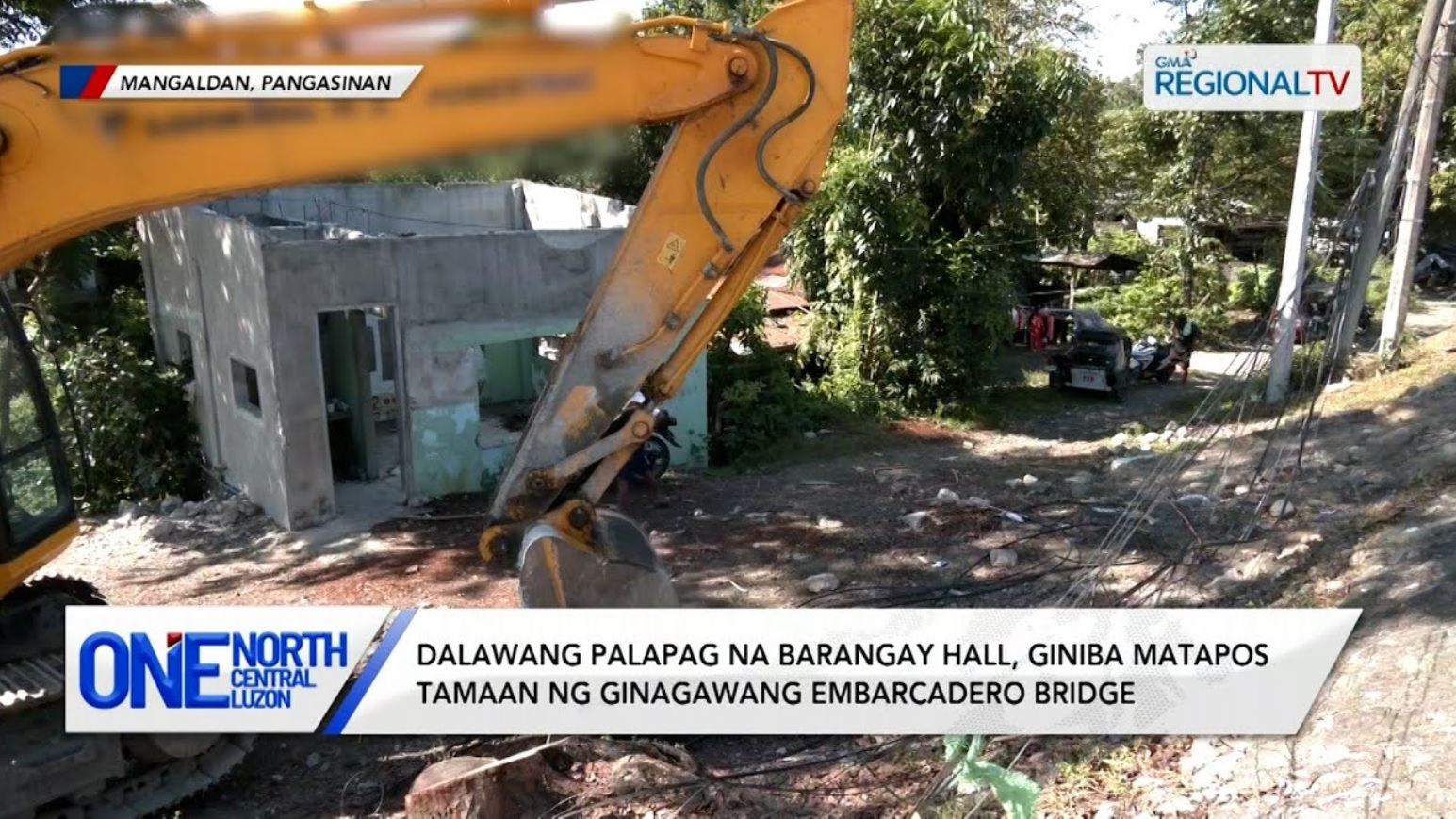 Barangay hall, giniba matapos tamaan ng ginagawang Embarcadero Bridge | One North Central Luzon