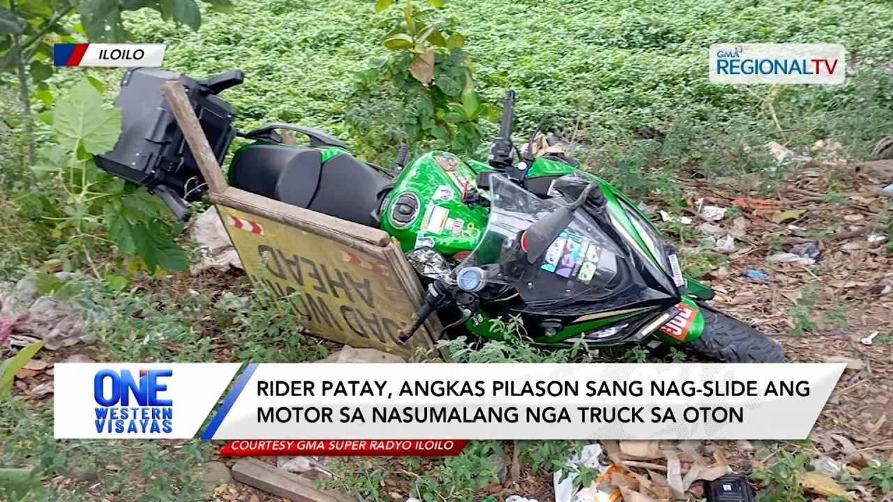 Rider patay, angkas pilason sang nag-slide ang motor sa nasumalang nga truck | One Western Visayas