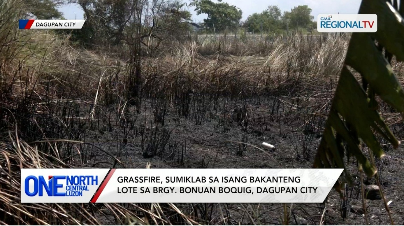Grassfire, sumiklab sa bakanteng lote sa Brgy. Bonuan Boquig, Dagupan City | One North Central Luzon
