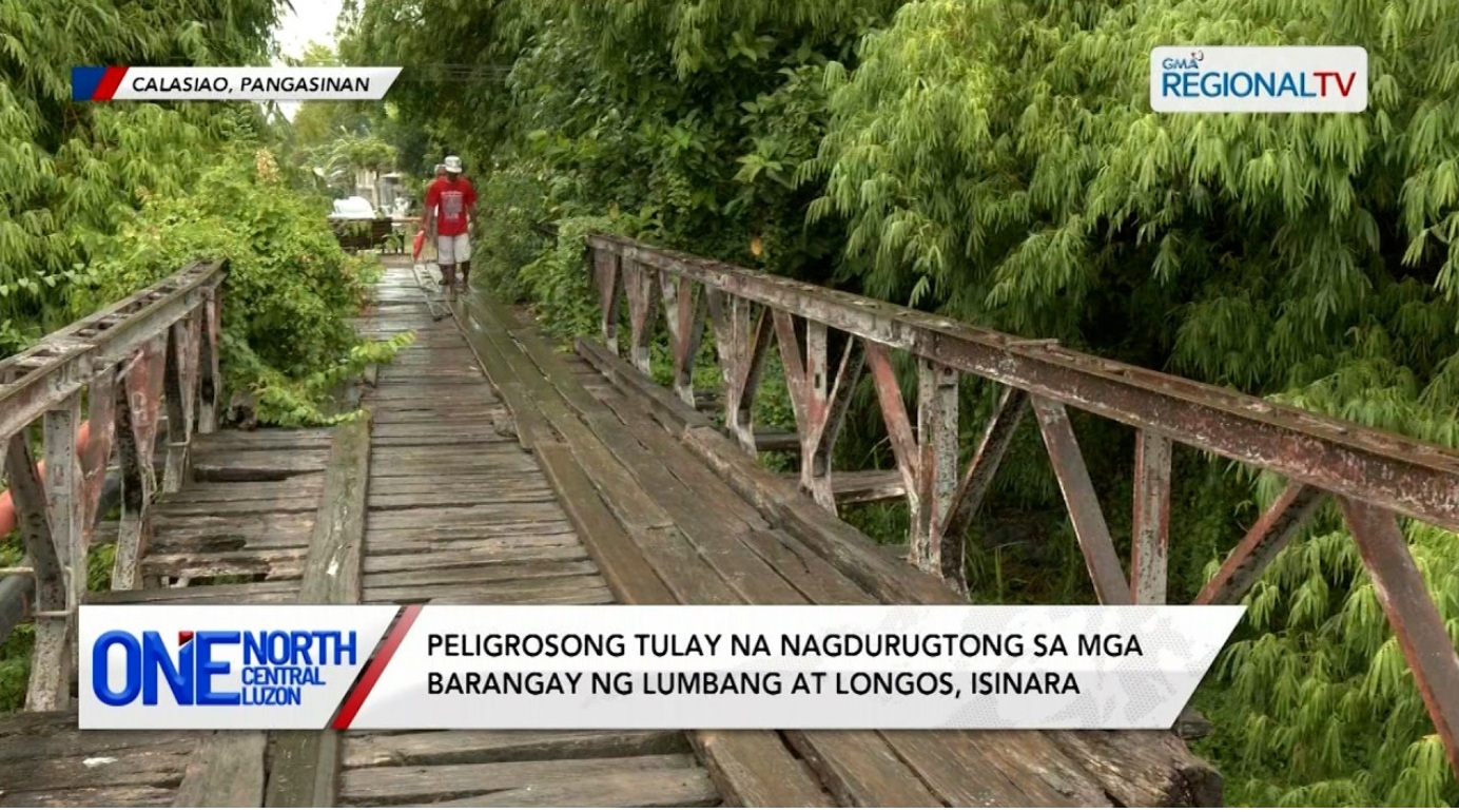 Peligrosong tulay na nagdurugtong sa Brgy. Lumbang at Longos, isinara | One North Central Luzon