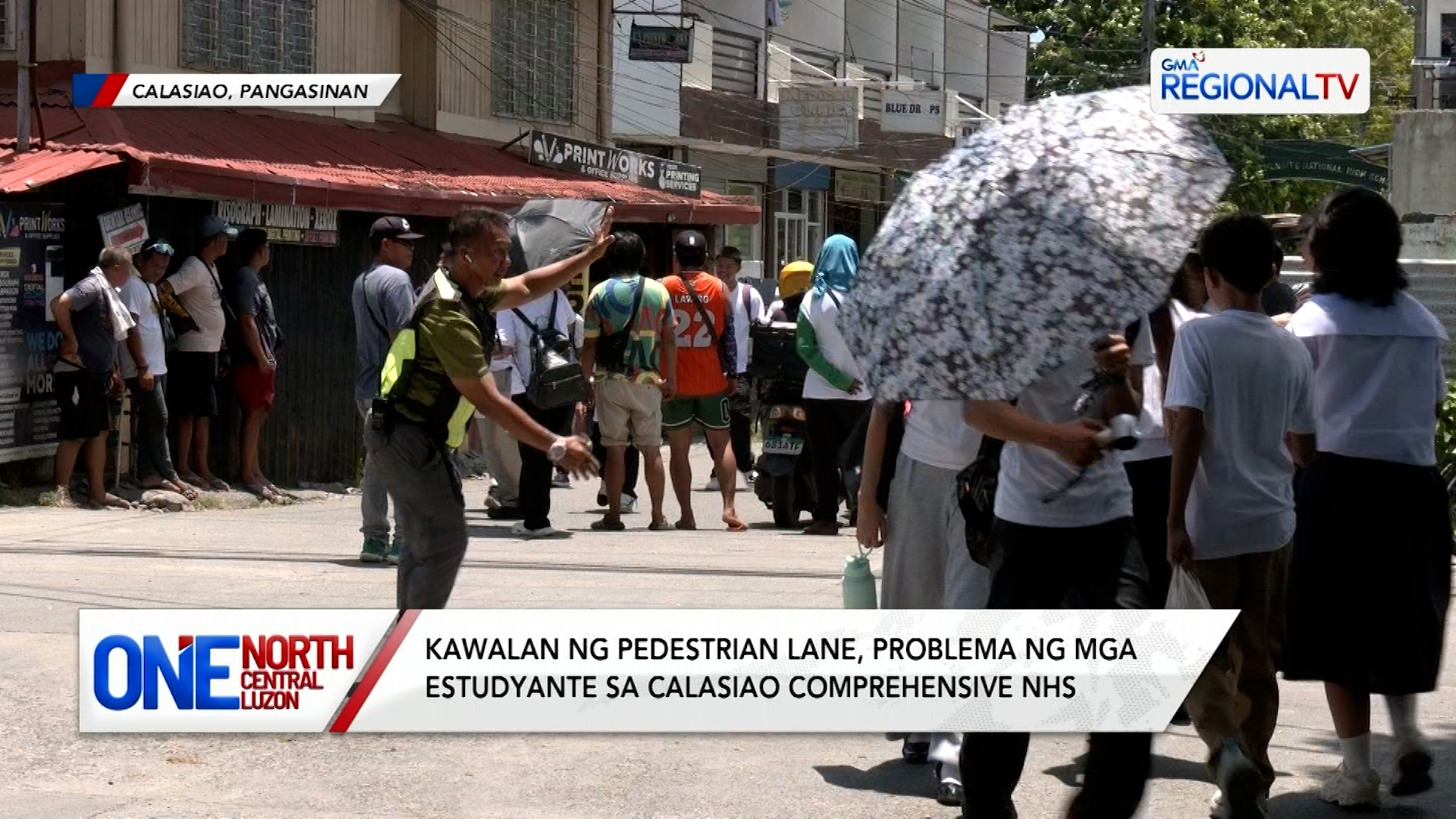 Kawalan ng pedestrian lane, problema sa Calasiao Comprehensive NHS | One North Central Luzon