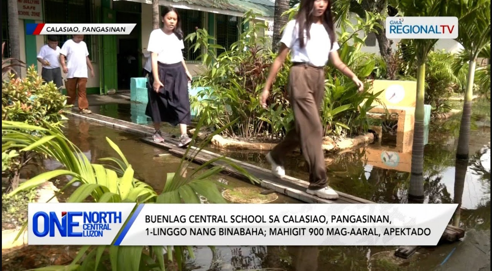 Buenlag Central School sa Calasiao, Pangasinan, 1-linggo nang binabaha