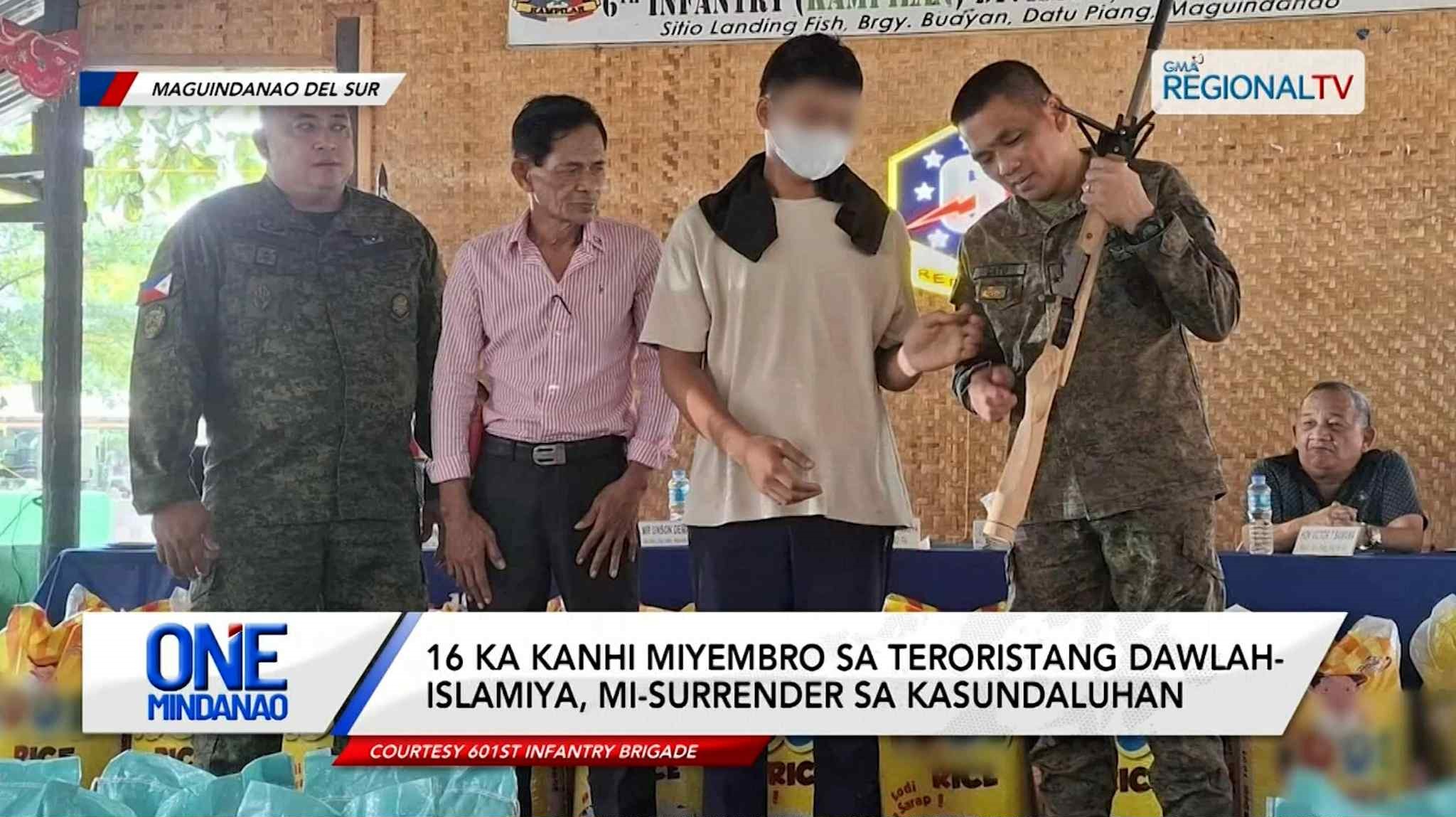 16 ka kanhi miyembro sa teroristang Dawlah-Islamiya, mi-surrender | One Mindanao