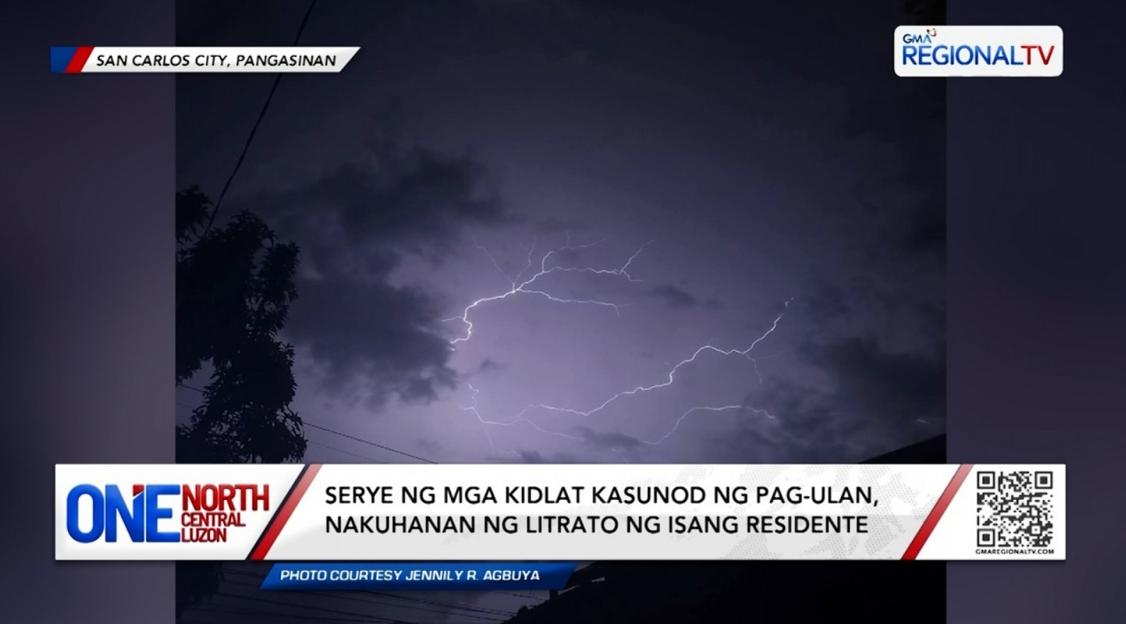 Serye ng mga kidlat kasunod ng pag-ulan, nakuhanan ng litrato | One North Central Luzon