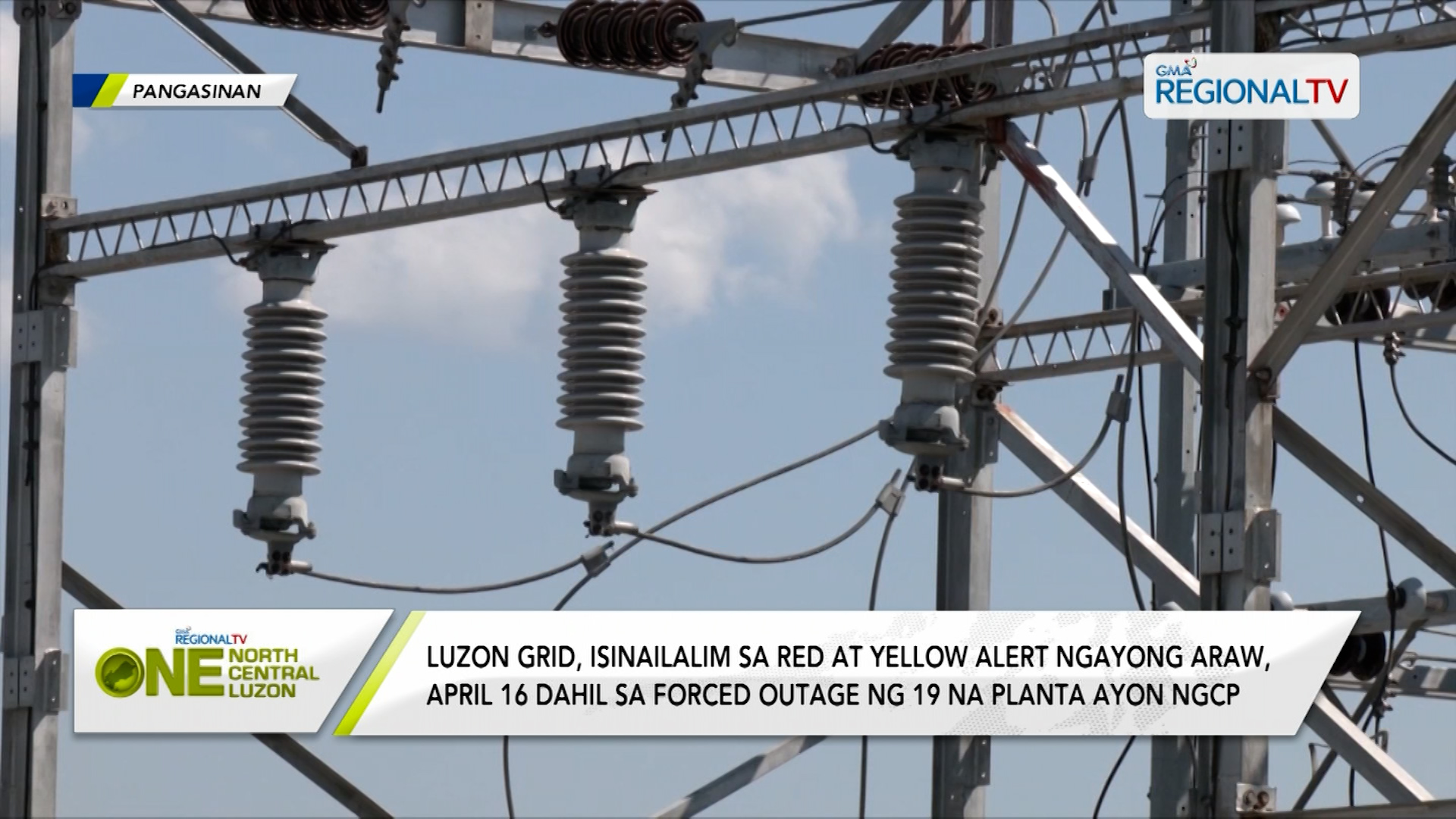 Luzon Grid, isinailalim sa red at yellow alert ngayong April 16 ayon NGCP