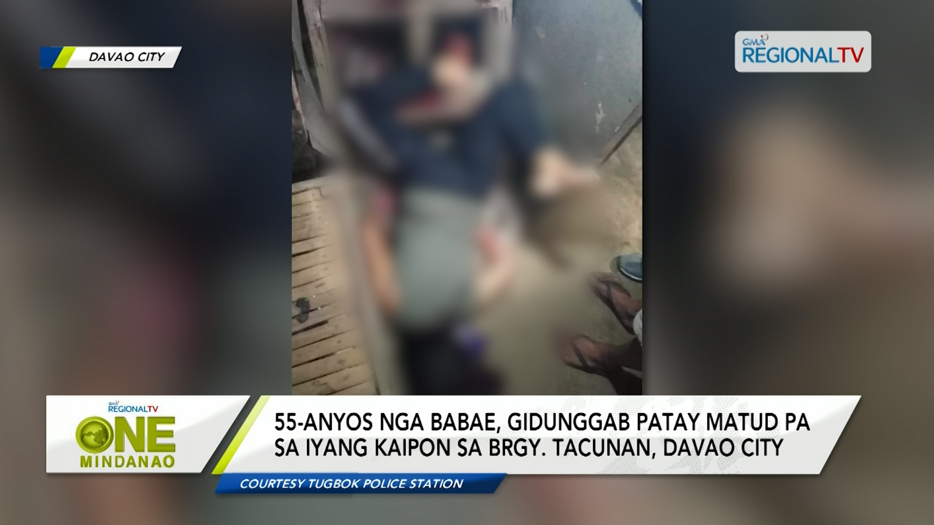 55-anyos nga babae, gidunggab patay matud pa sa iyang kaipon sa Davao City