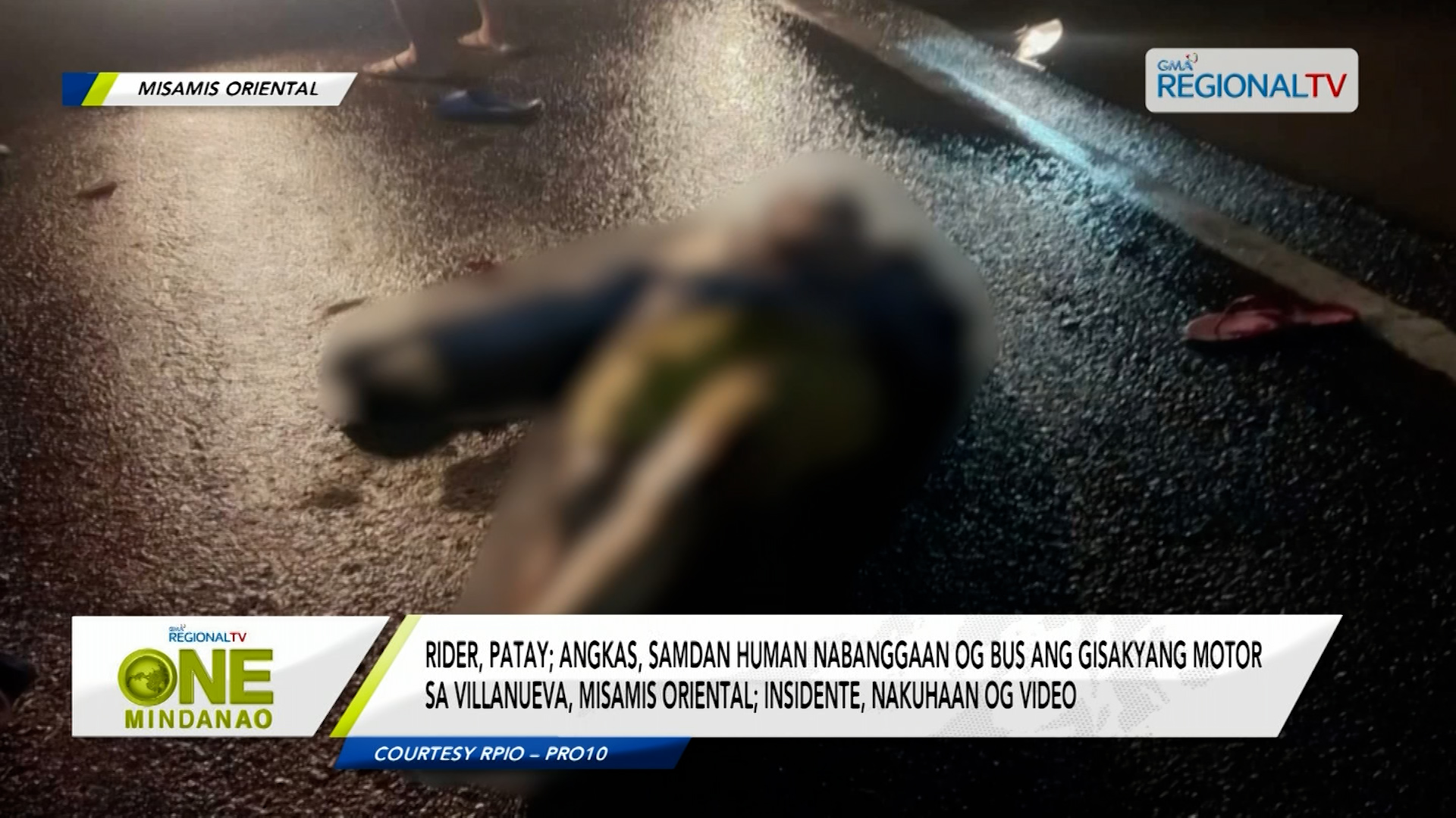 Rider, patay; angkas, samdan human nabanggaan og bus ang motor sa Misamis Oriental