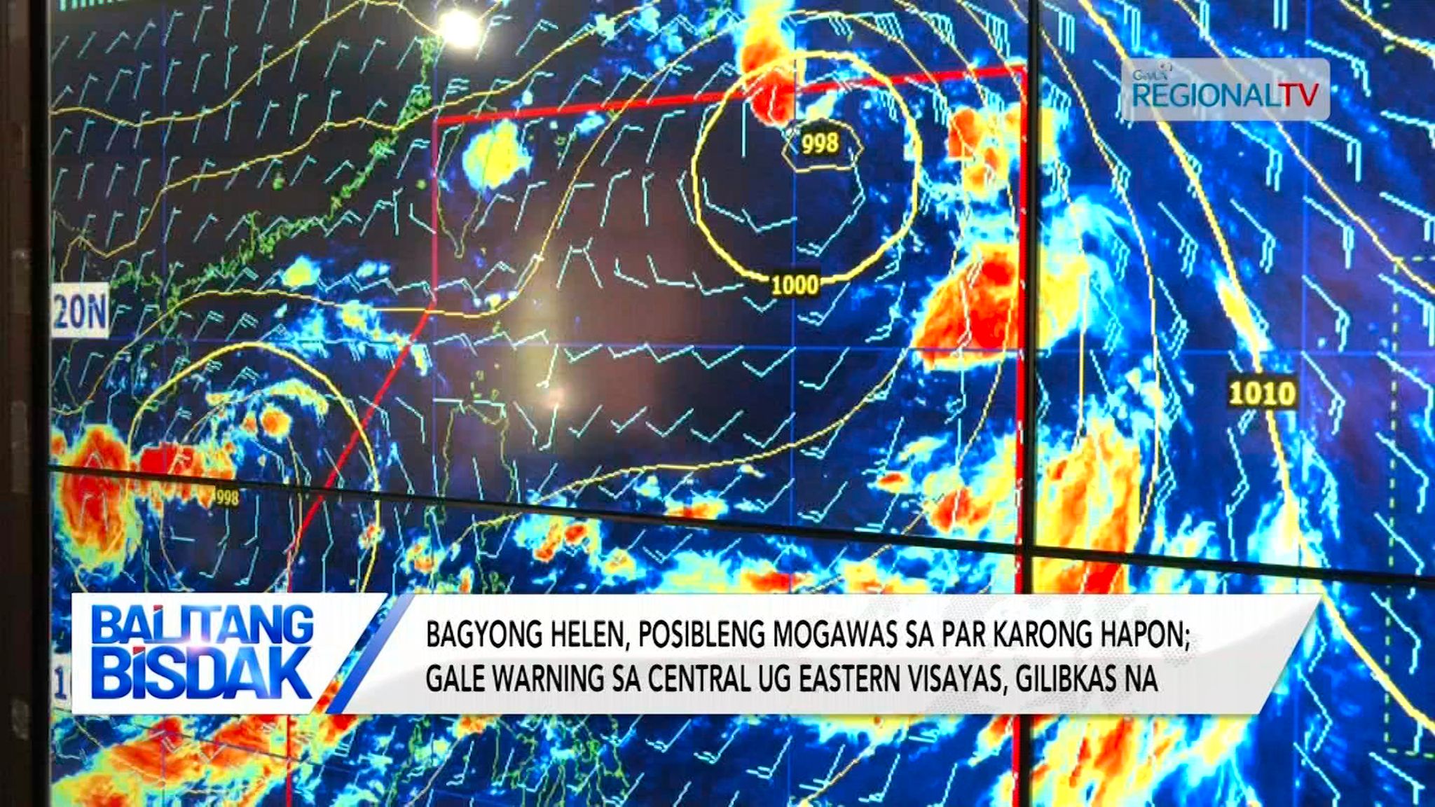 Bagyong Helen, posibleng mogawas sa PAR karong hapon o unyang gabii