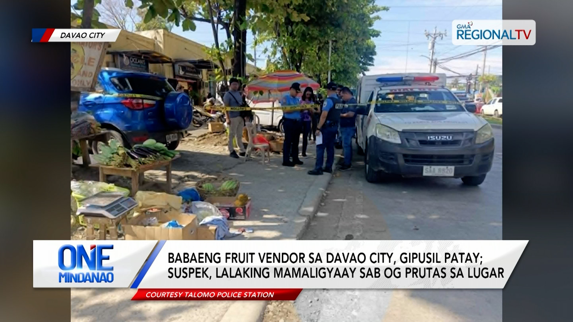 Babaeng fruit vendor, gipusil-patay sa Bangkal, Davao City