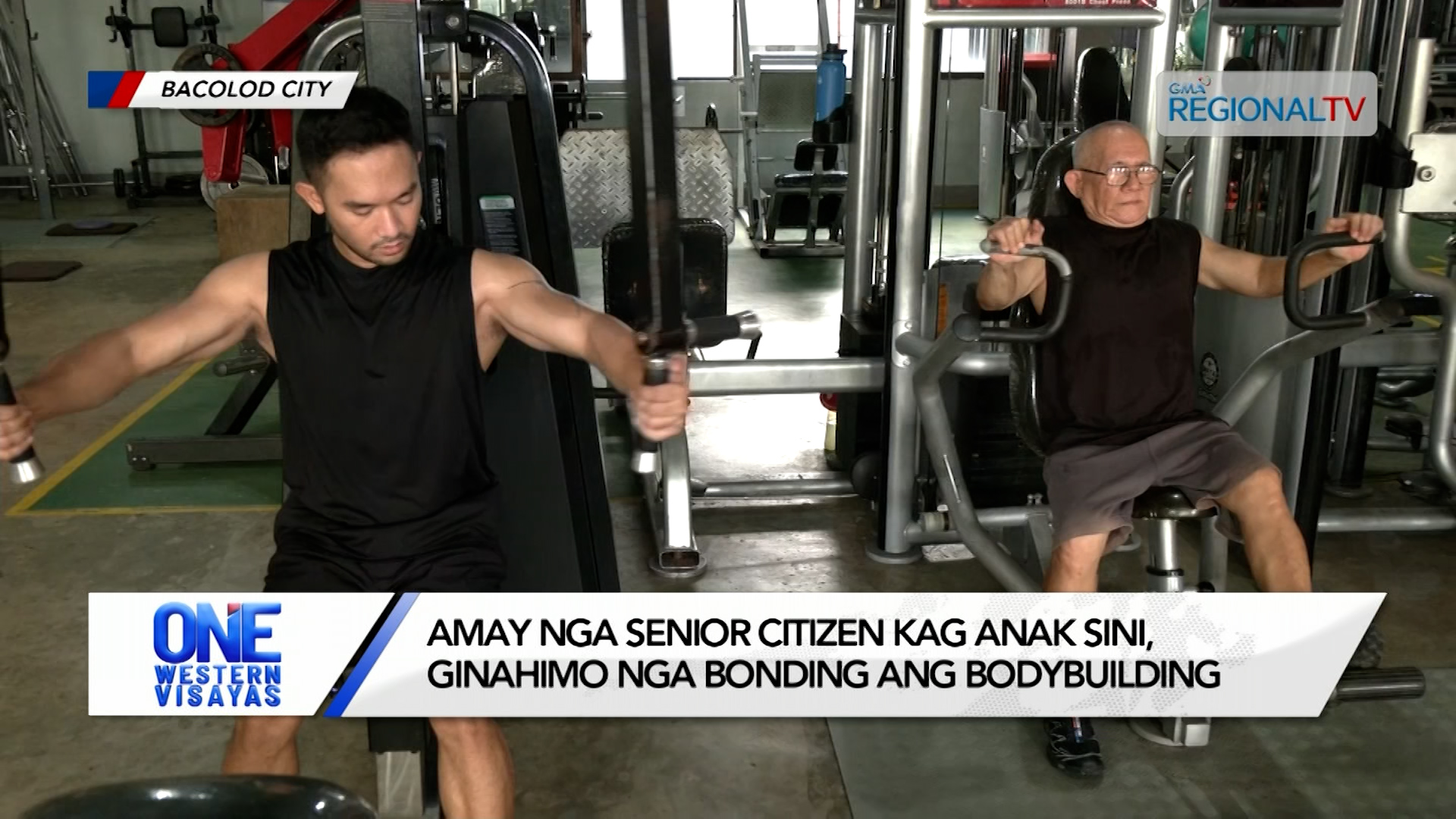 Amay nga senior citizen kag anak sini, ginahimo nga bonding ang bodybuilding