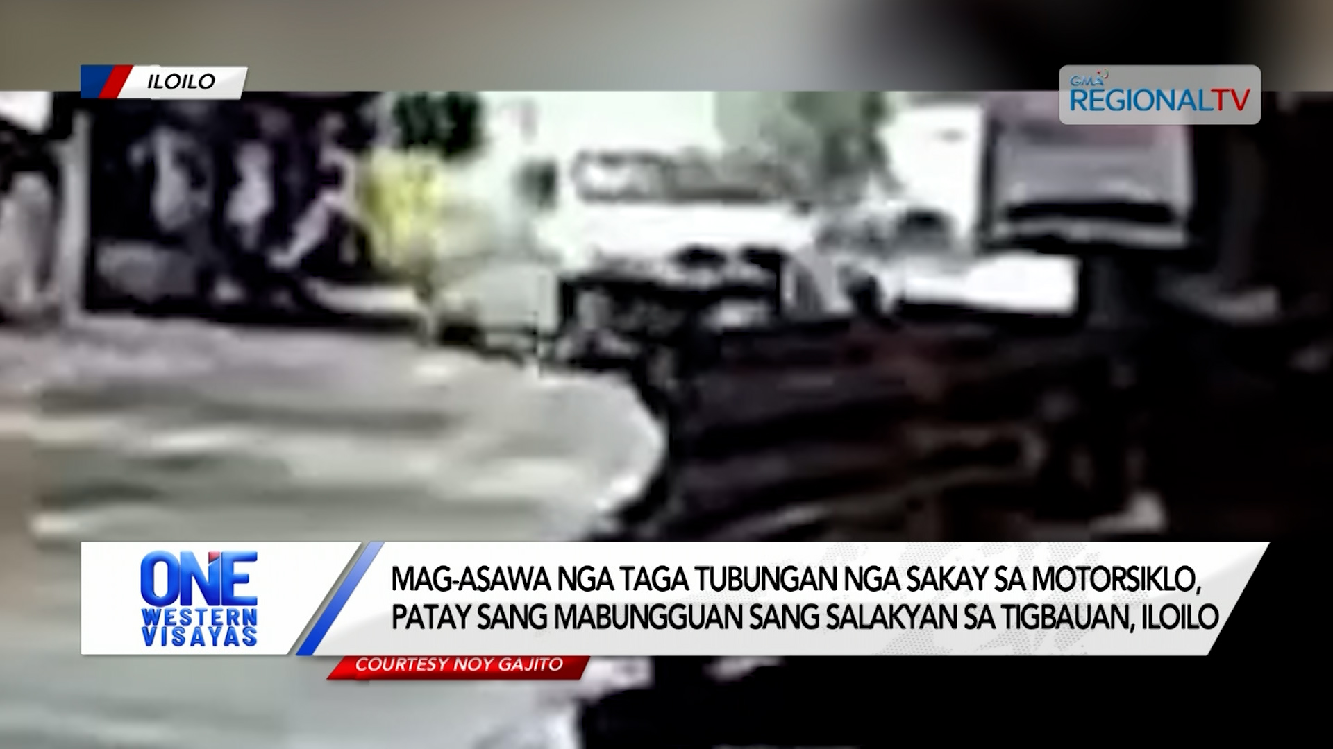 Mag-asawa nga sakay sa motorsiklo, patay sang mabungguan sang salakyan