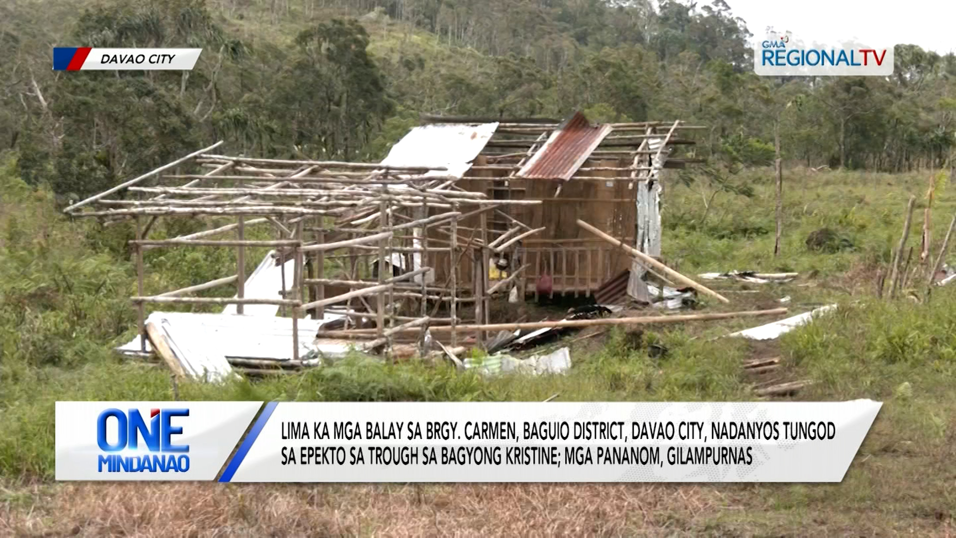 5 balay sa Baguio District, nadanyos tungod sa epekto sa trough sa Bagyong Kristine