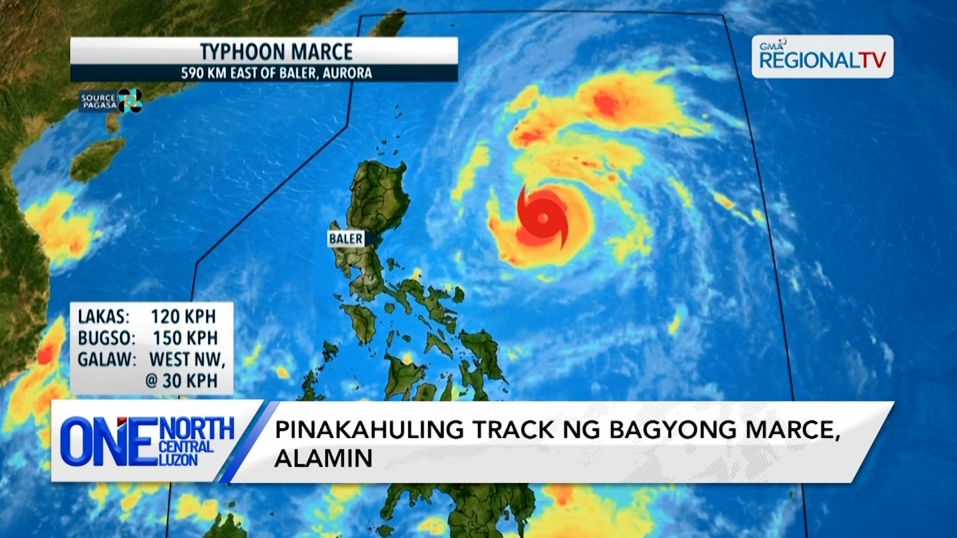 Pinakahuling track ng Bagyong Marce, alamin