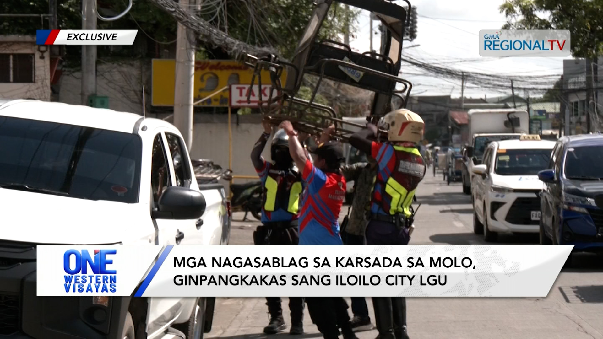 Mga nagasablag sa karsada sa Molo, ginpangkakas sang Iloilo City LGU