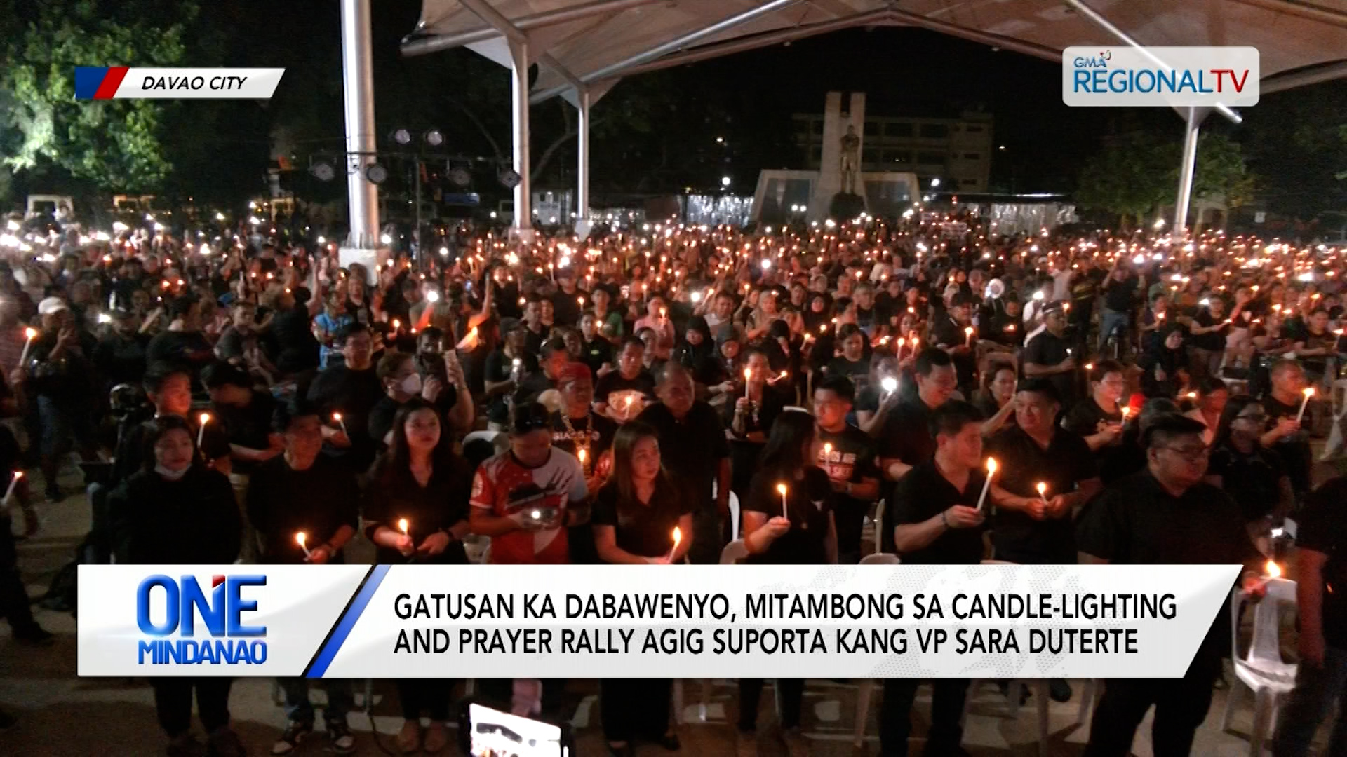 Mga dabawenyo, mitambong sa candle-lighting and prayer rally agig suporta kang VP