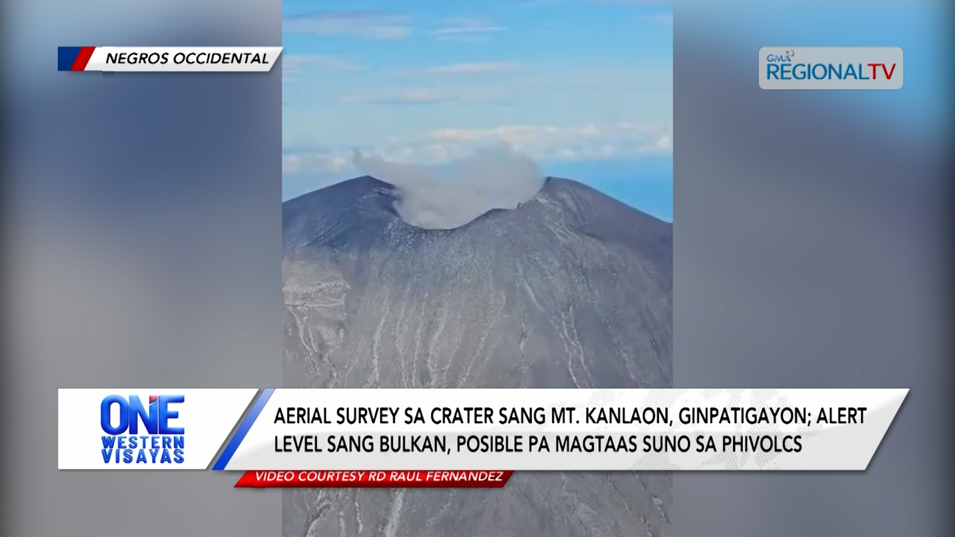 Mt. Kanlaon, liwat nga nagbuga sang aso nga may dala nga abo suno sa PHIVOLCS