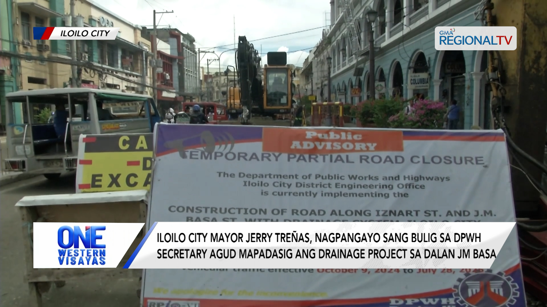 Madugay mahuman nga drainage project sa dalan JM Basa, Iloilo City