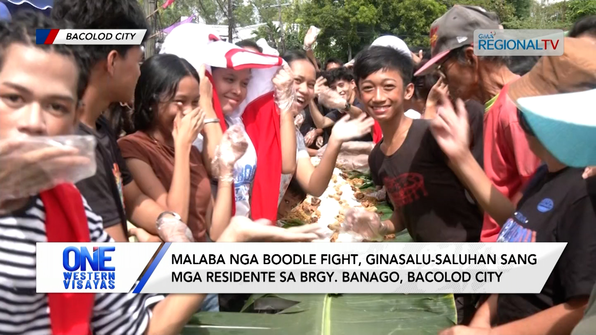 Malaba nga boodle fight, ginasalu-saluhan sa Brgy. Banago, Bacolod City