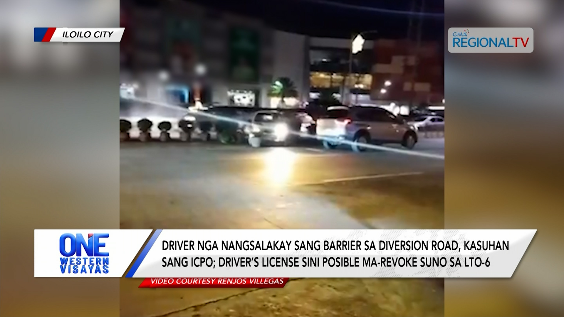 Driver nga nangsalakay sang barrier sa Diversion Road, kasuhan sang ICPO